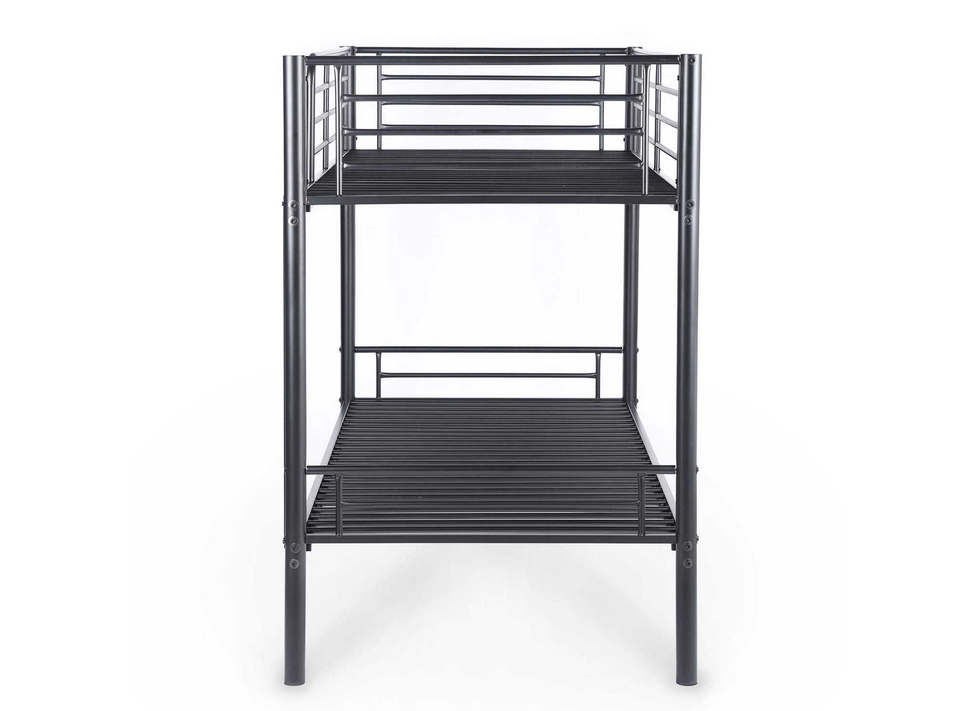 Lit superposé en métal noir 90 X 190 cm TWINS + sommier