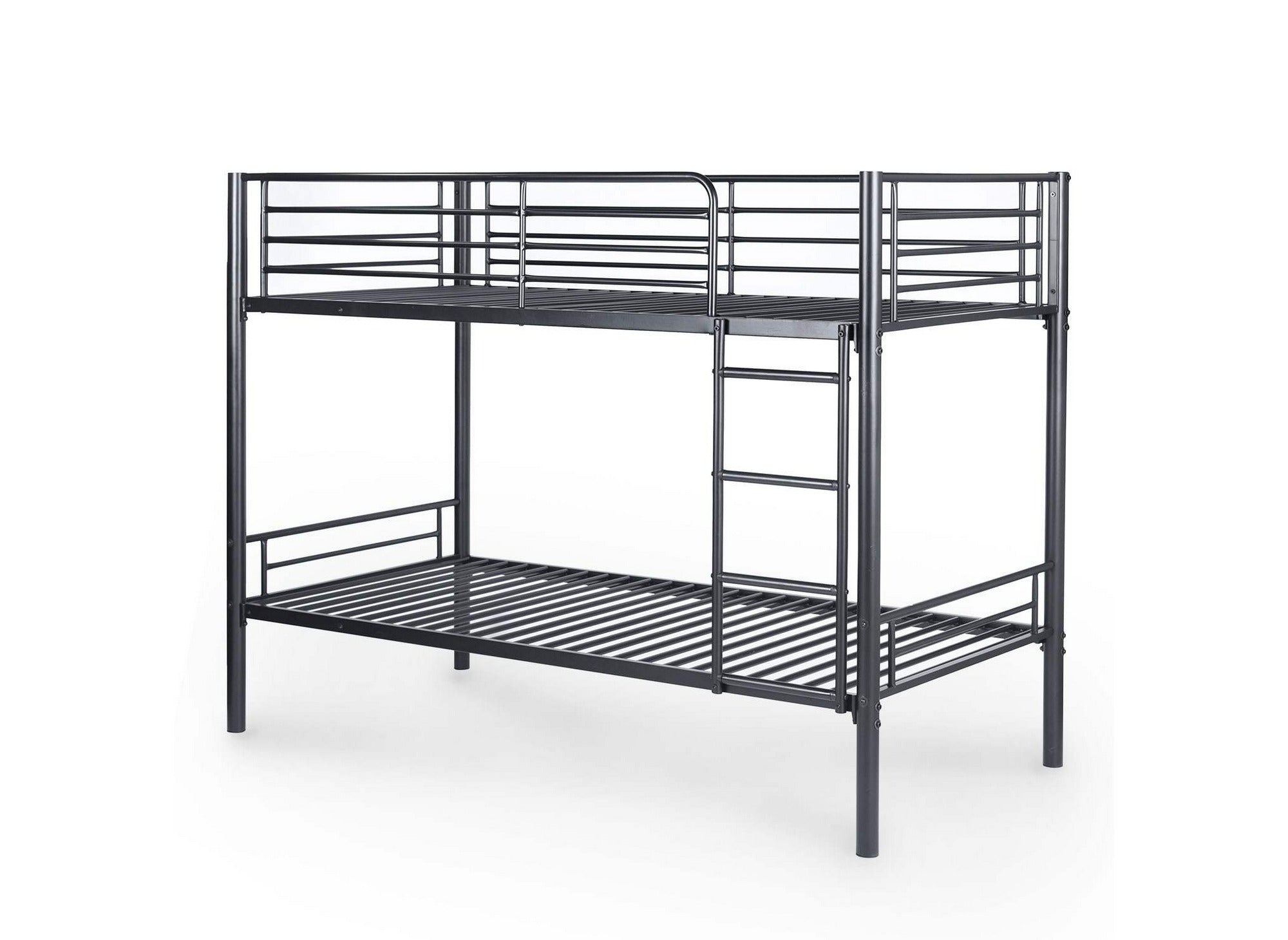 Lit superposé en métal noir 90 X 190 cm TWINS + sommier