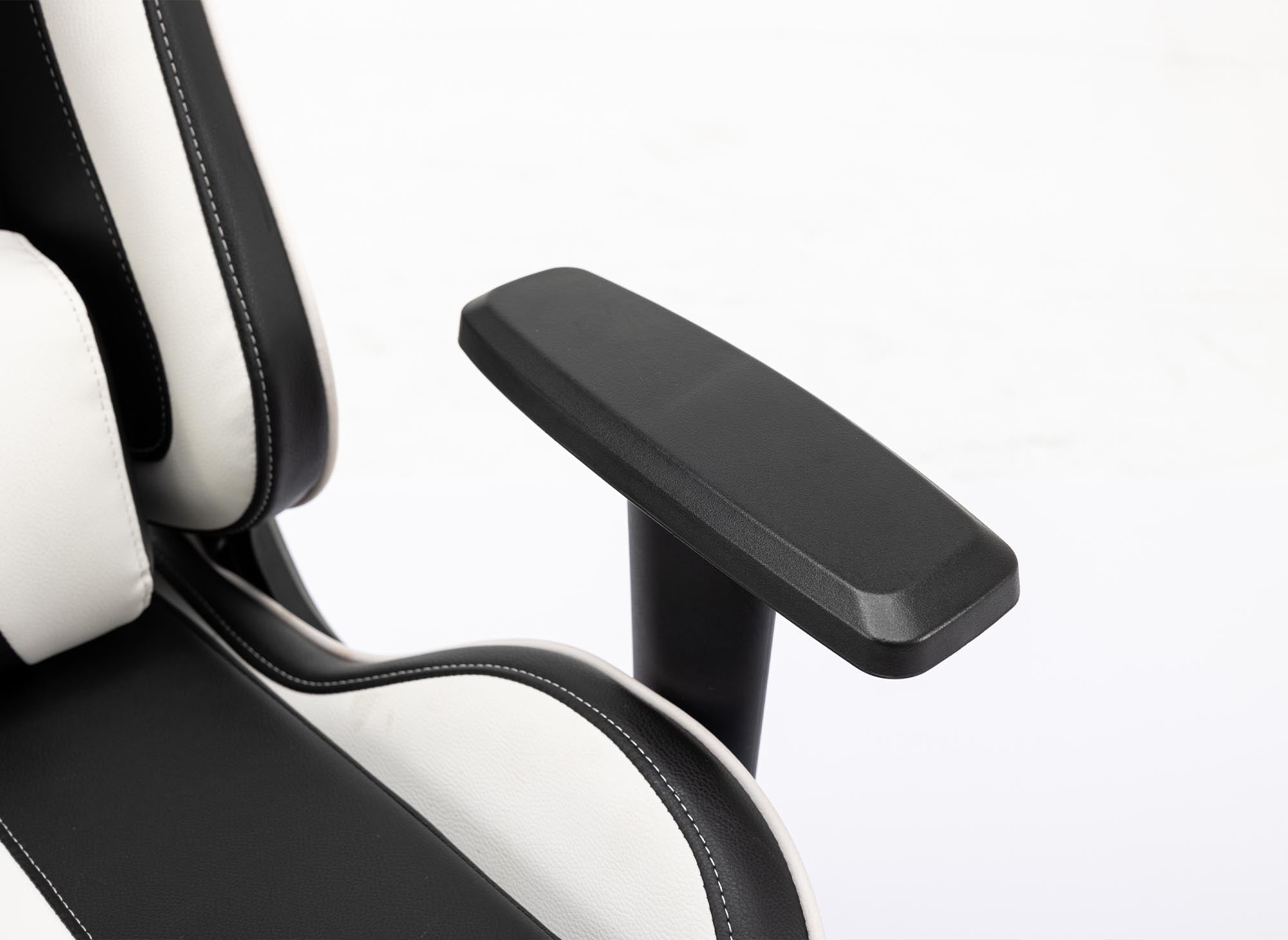 Fauteuil de bureau gaming en simili cuir noir et blanc SOUL