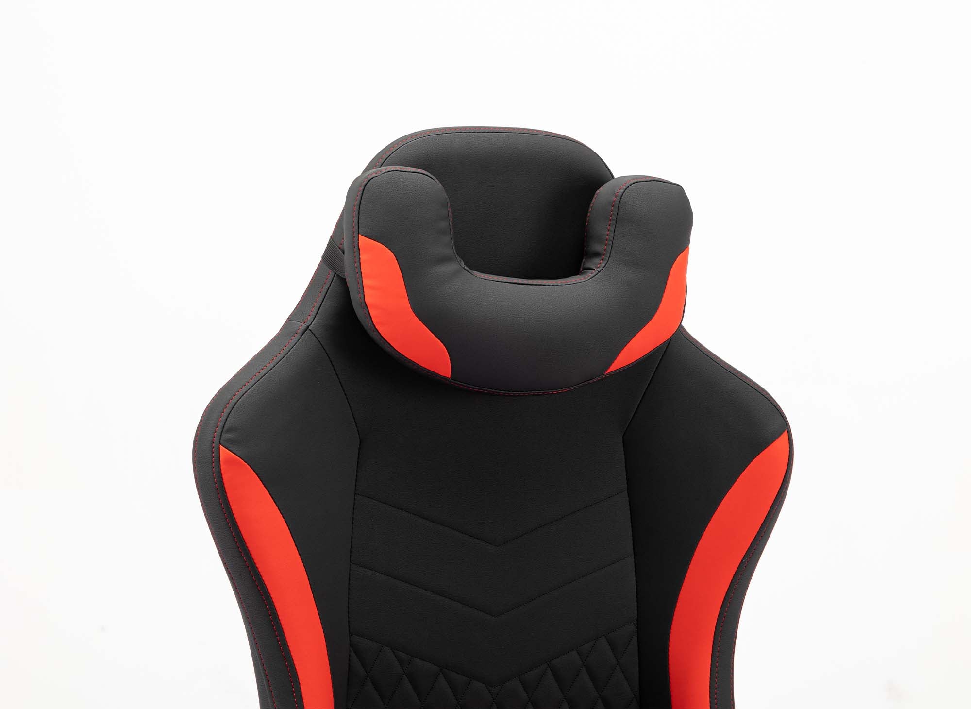 Fauteuil de bureau gaming en simili cuir noir et rouge EVALD