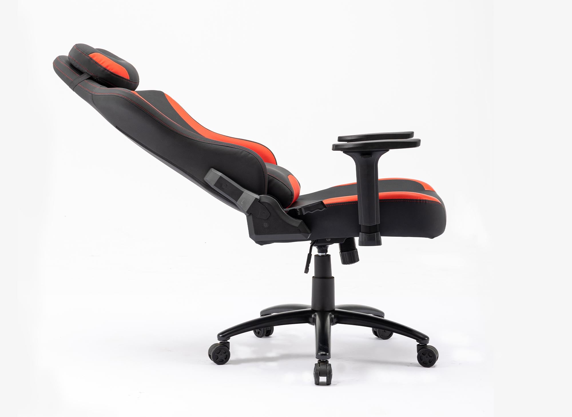 Fauteuil de bureau gaming en simili cuir noir et rouge EVALD