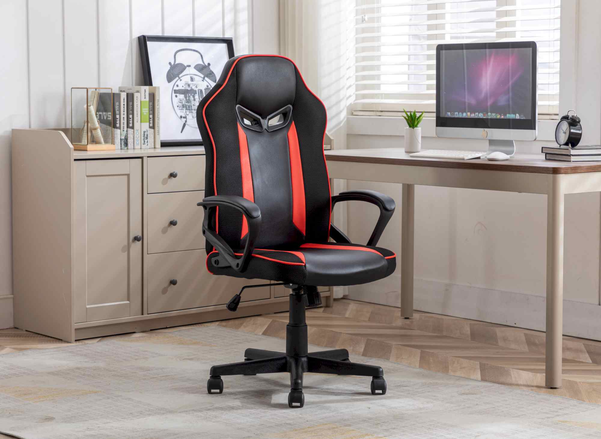 Fauteuil de bureau gaming noir et rouge MICRON