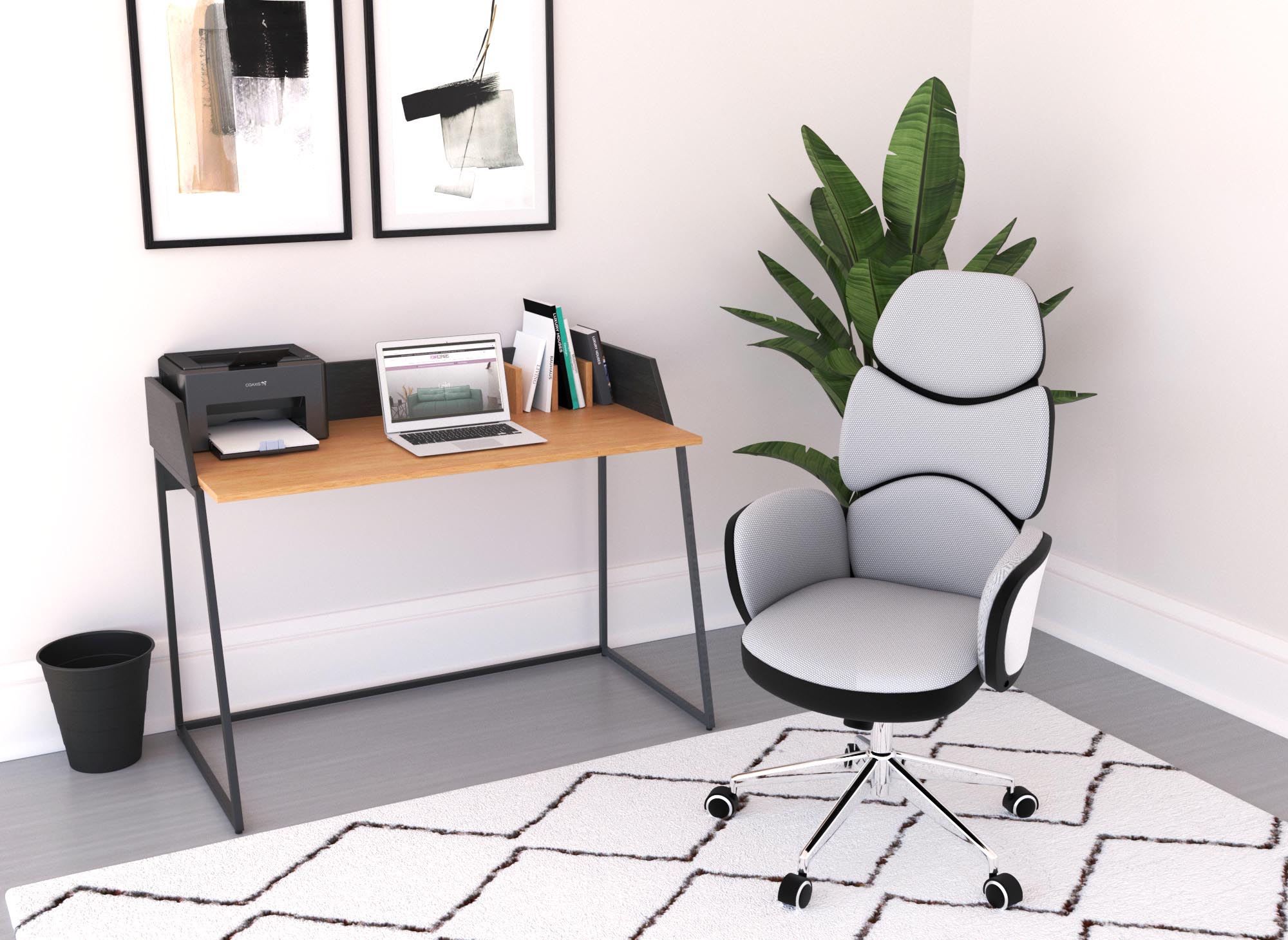 Fauteuil de bureau gris clair ALFA