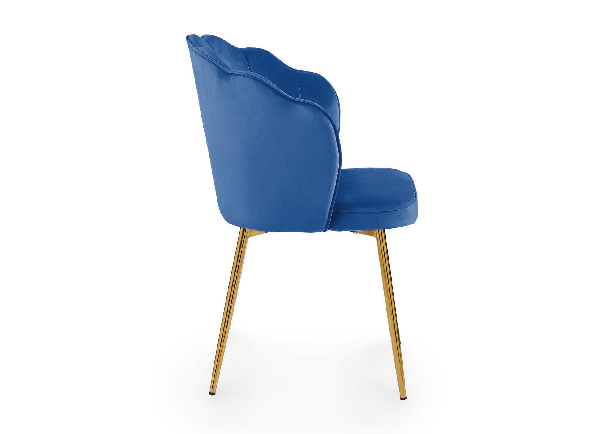 Lot de 2 chaises design en velours bleu GARANCE