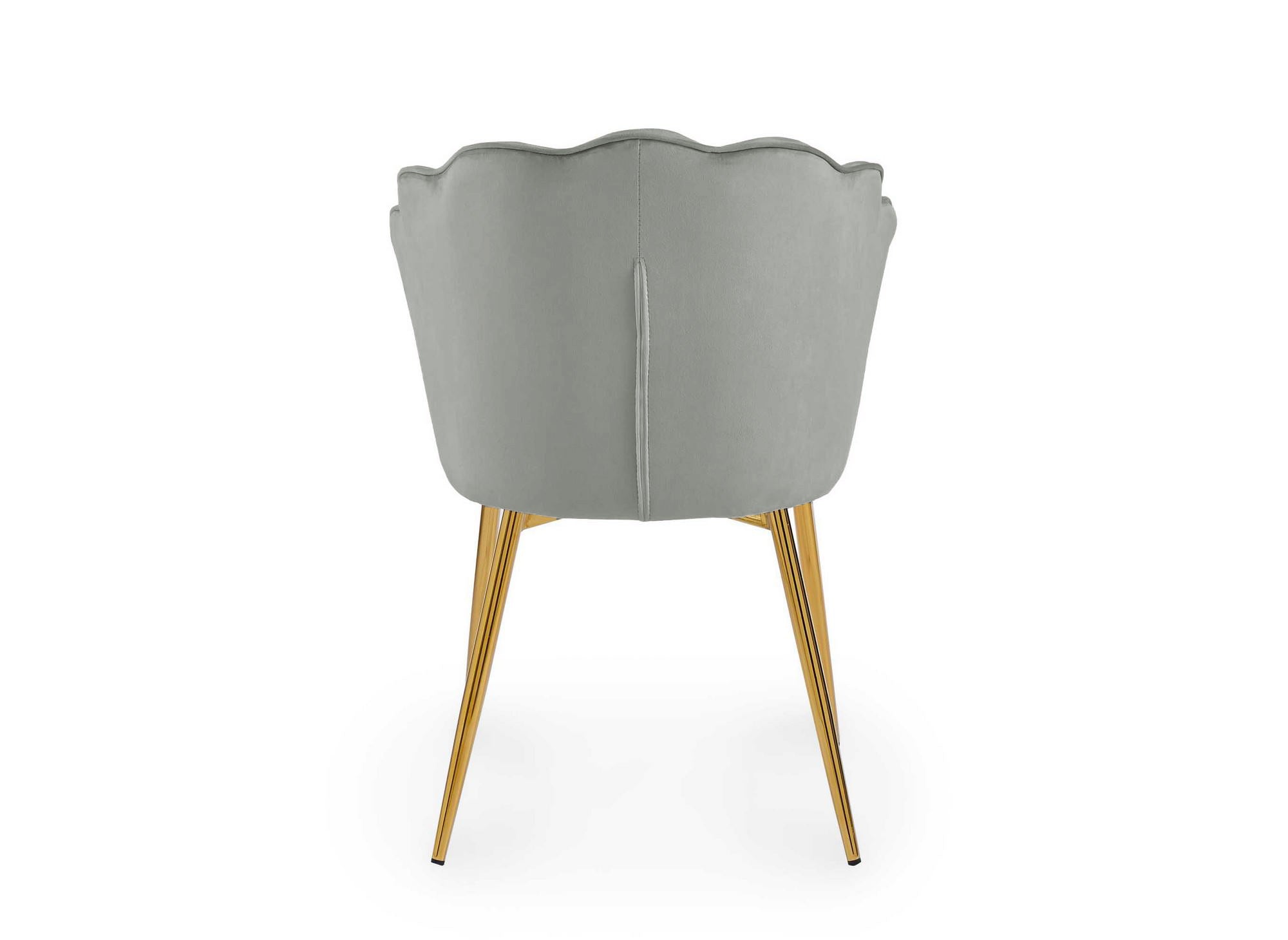 Lot de 2 chaises design en velours gris GARANCE