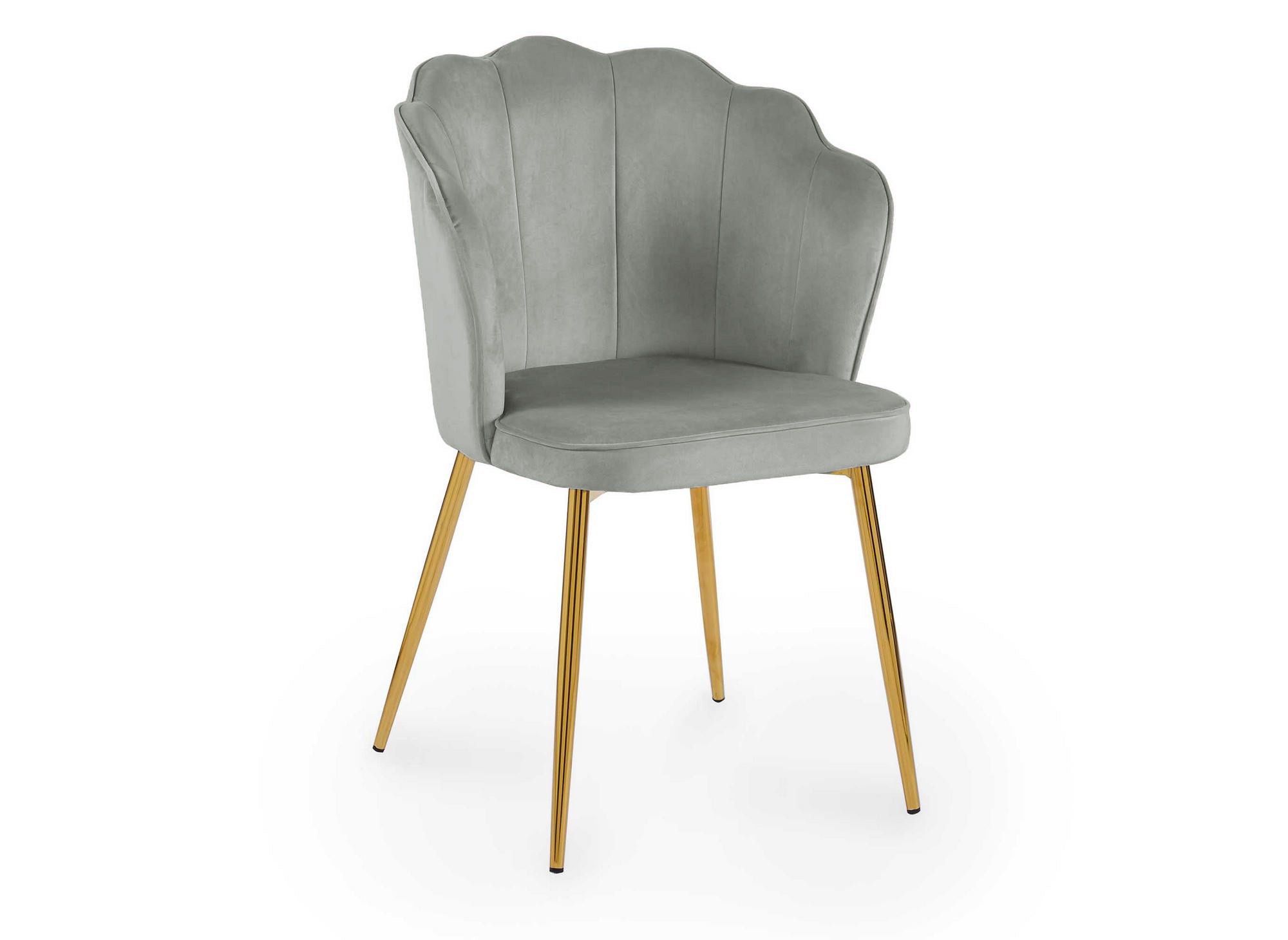 Lot de 2 chaises design en velours gris GARANCE