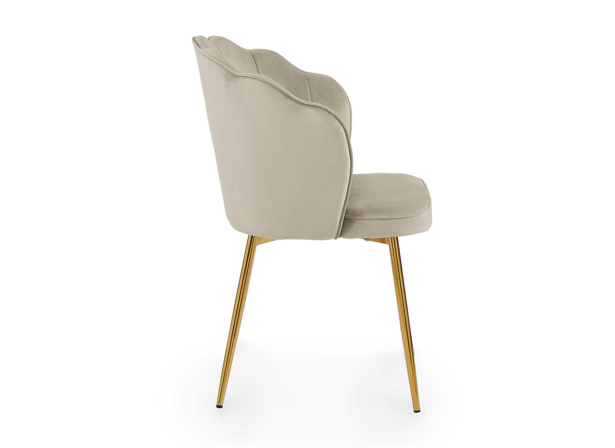 Lot de 2 chaises design en velours beige GARANCE