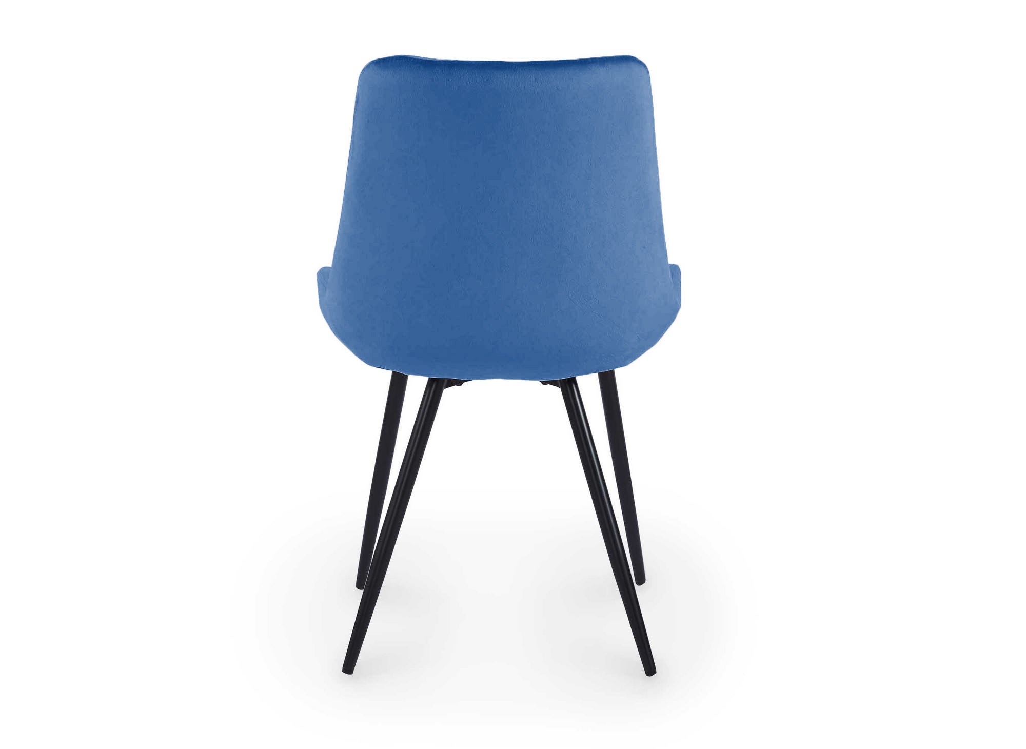Lot de 2 chaises design en velours bleu YOLA
