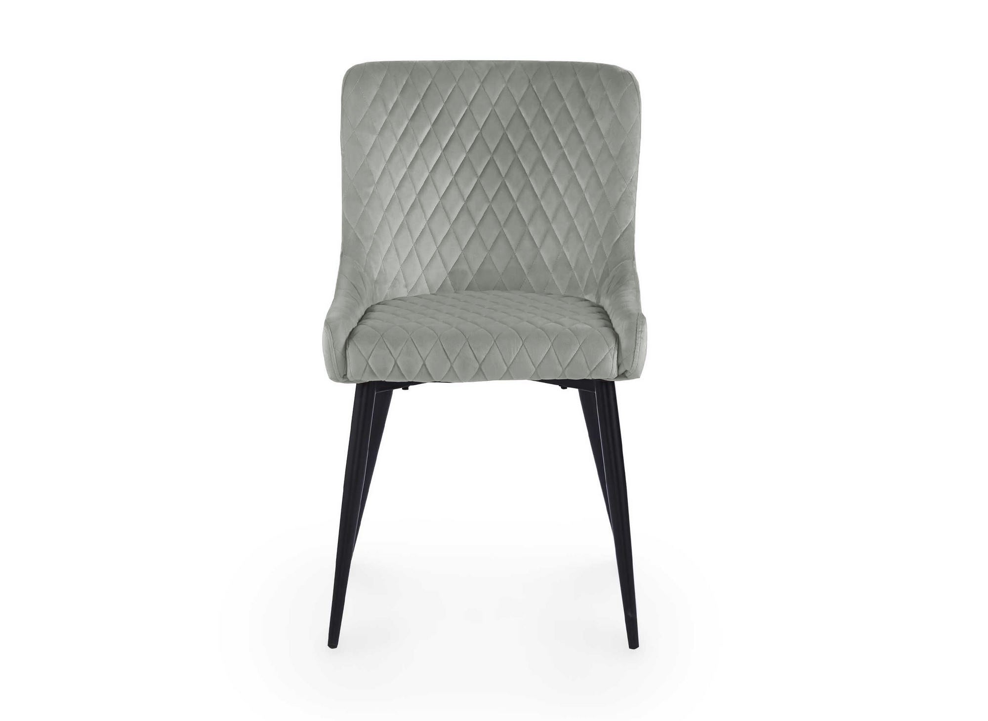 Lot de 2 chaises design en velours gris JENNY
