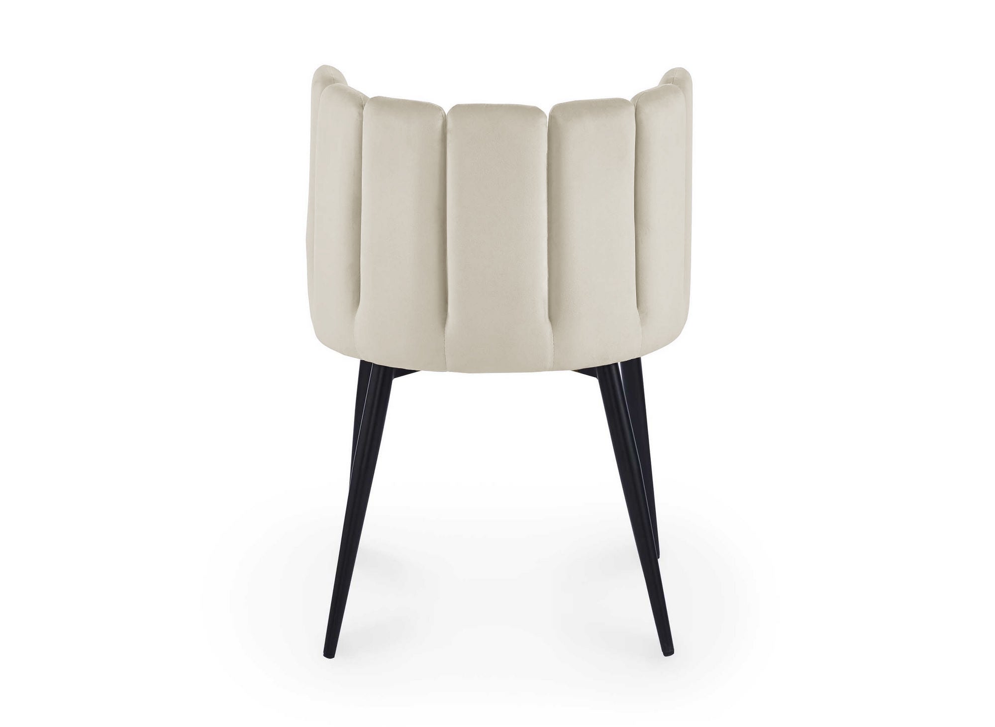 Lot de 2 chaises design en velours beige DEBBY