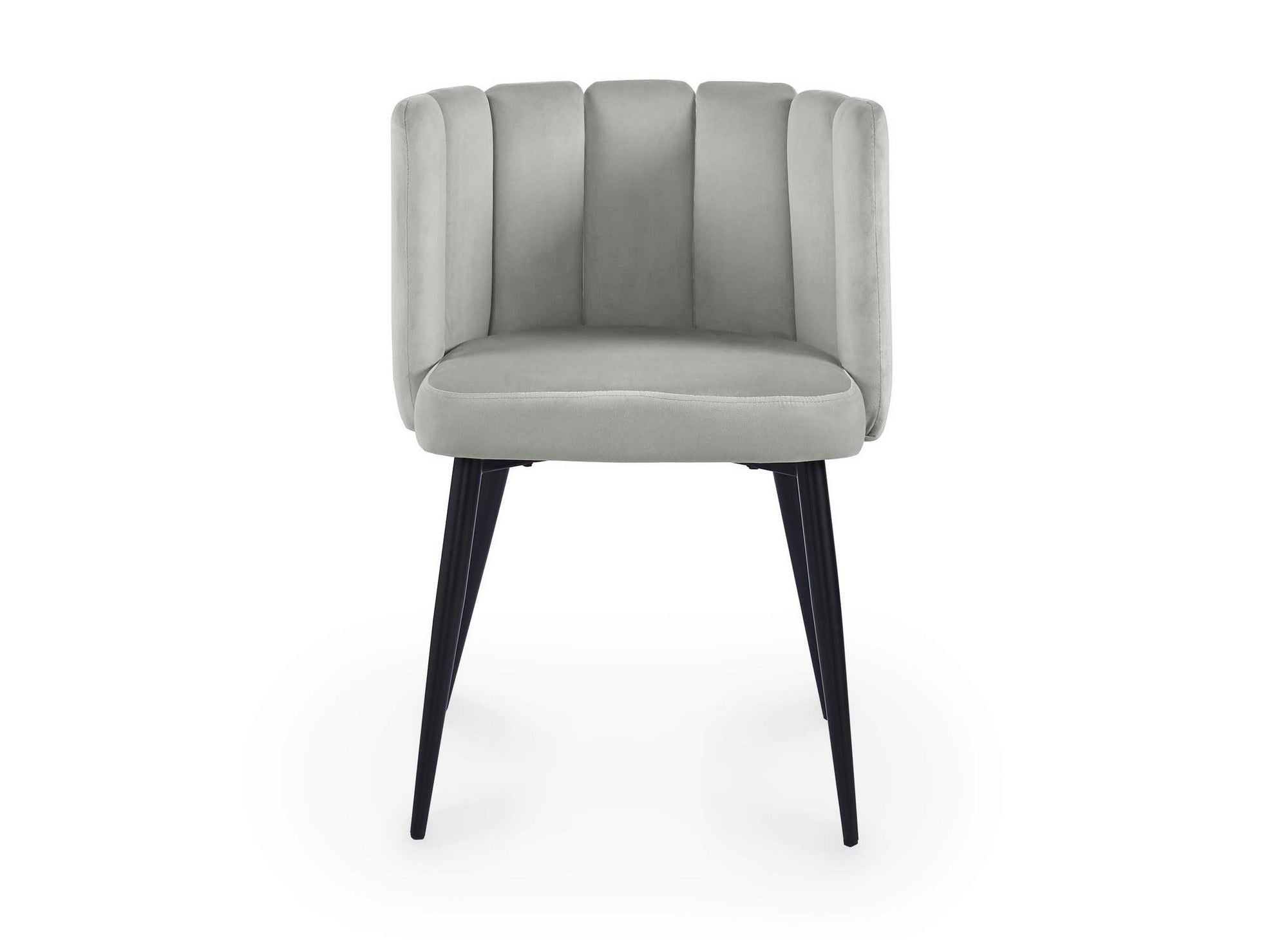 Lot de 2 chaises design en velours gris DEBBY