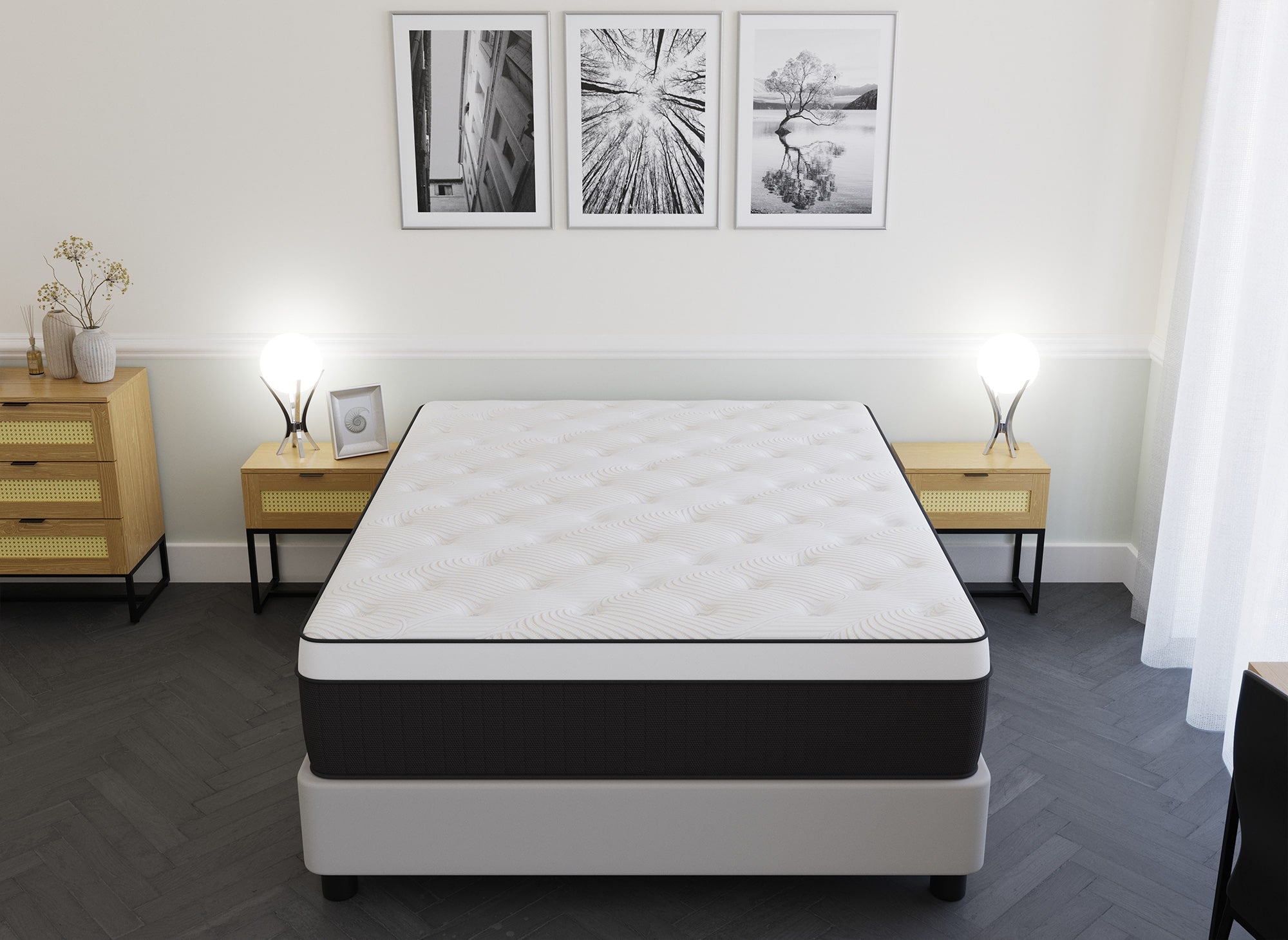 Matelas hybride mémoire de forme 180 x 200 cm épaisseur 37 cm - PILLOW
