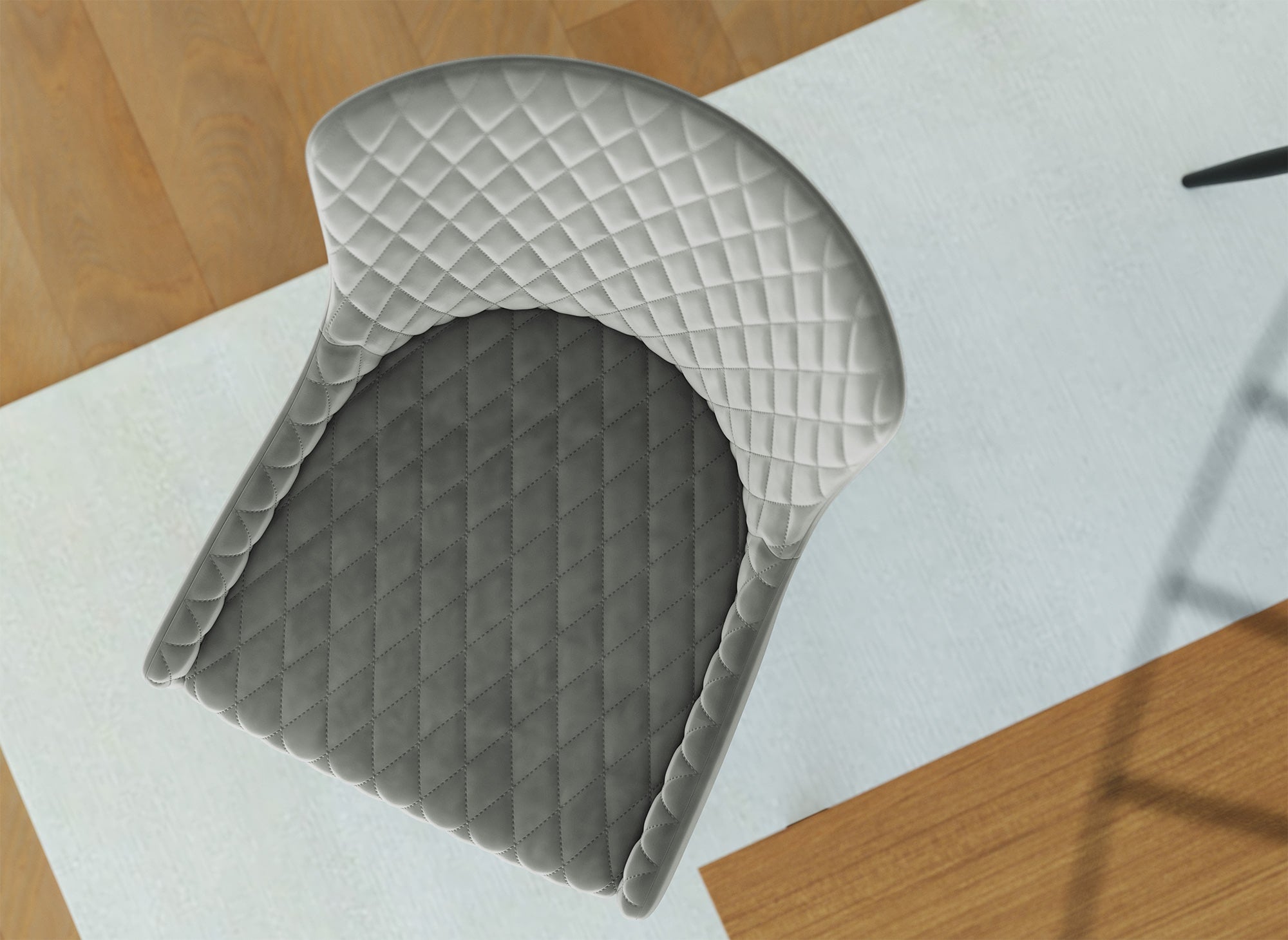 Lot de 2 chaises design en velours gris JENNY