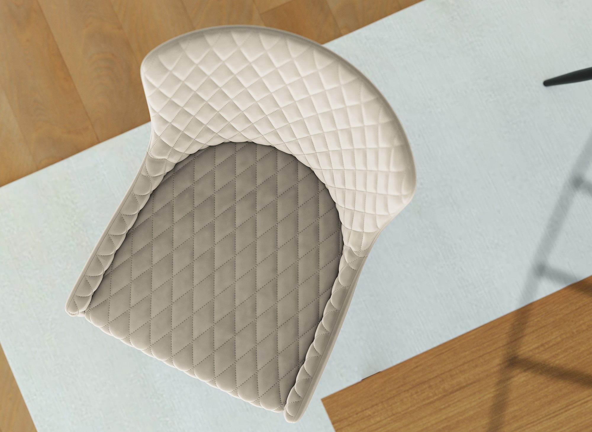 Lot de 2 chaises design en velours beige JENNY