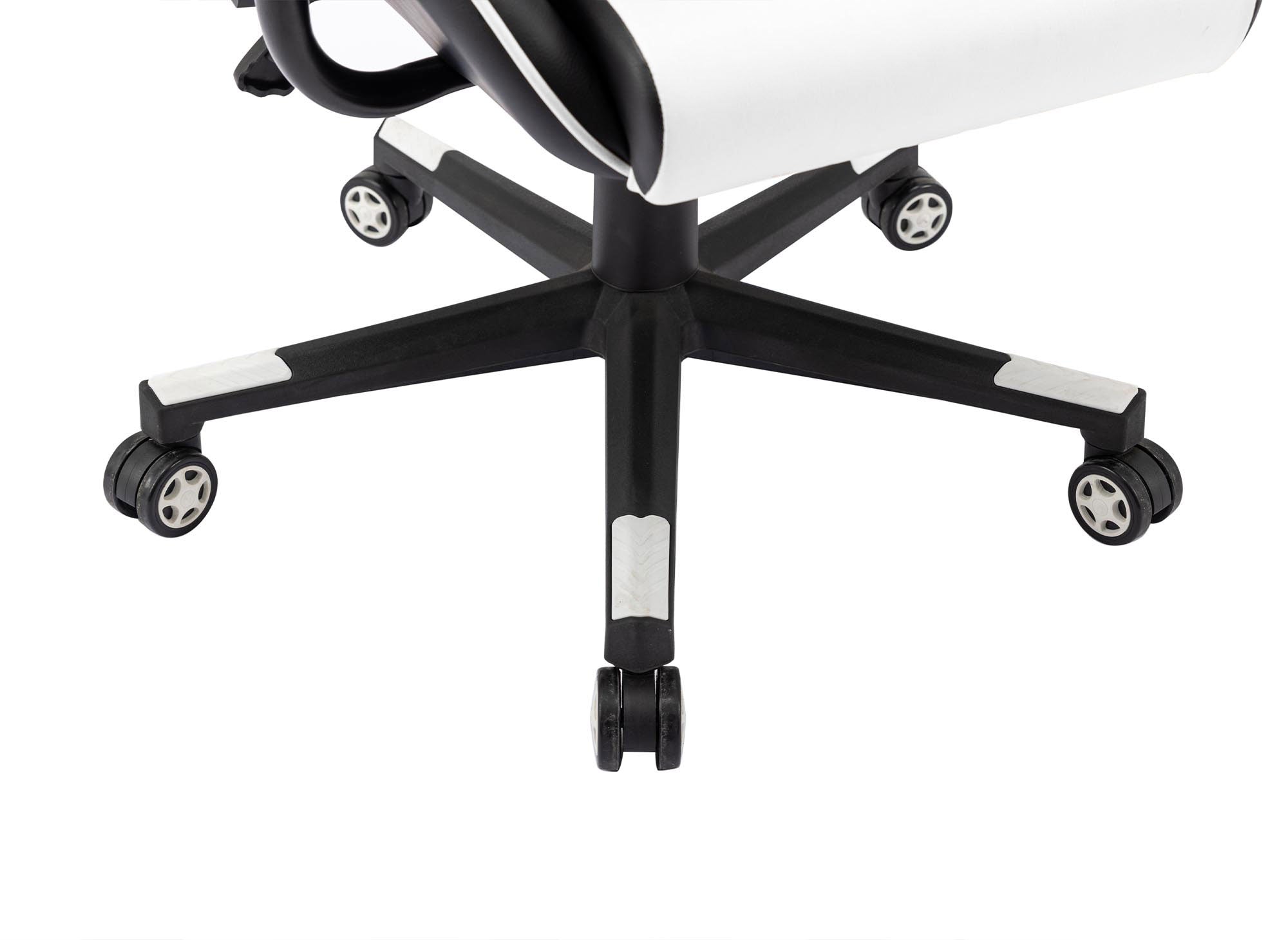 Fauteuil gaming en simili cuir noir et blanc LYHAM