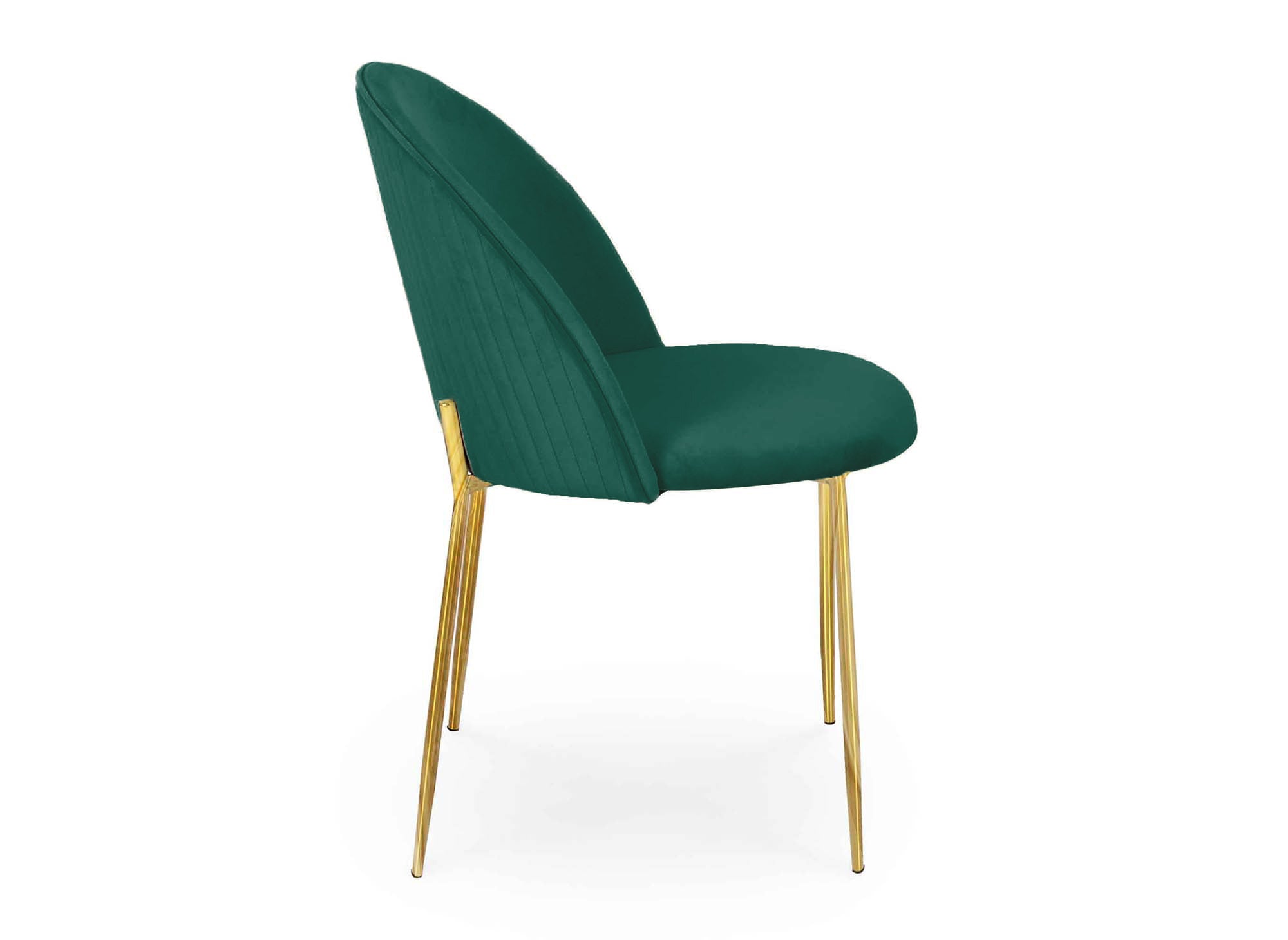 Lot de 2 chaises design en velours vert ARABEL