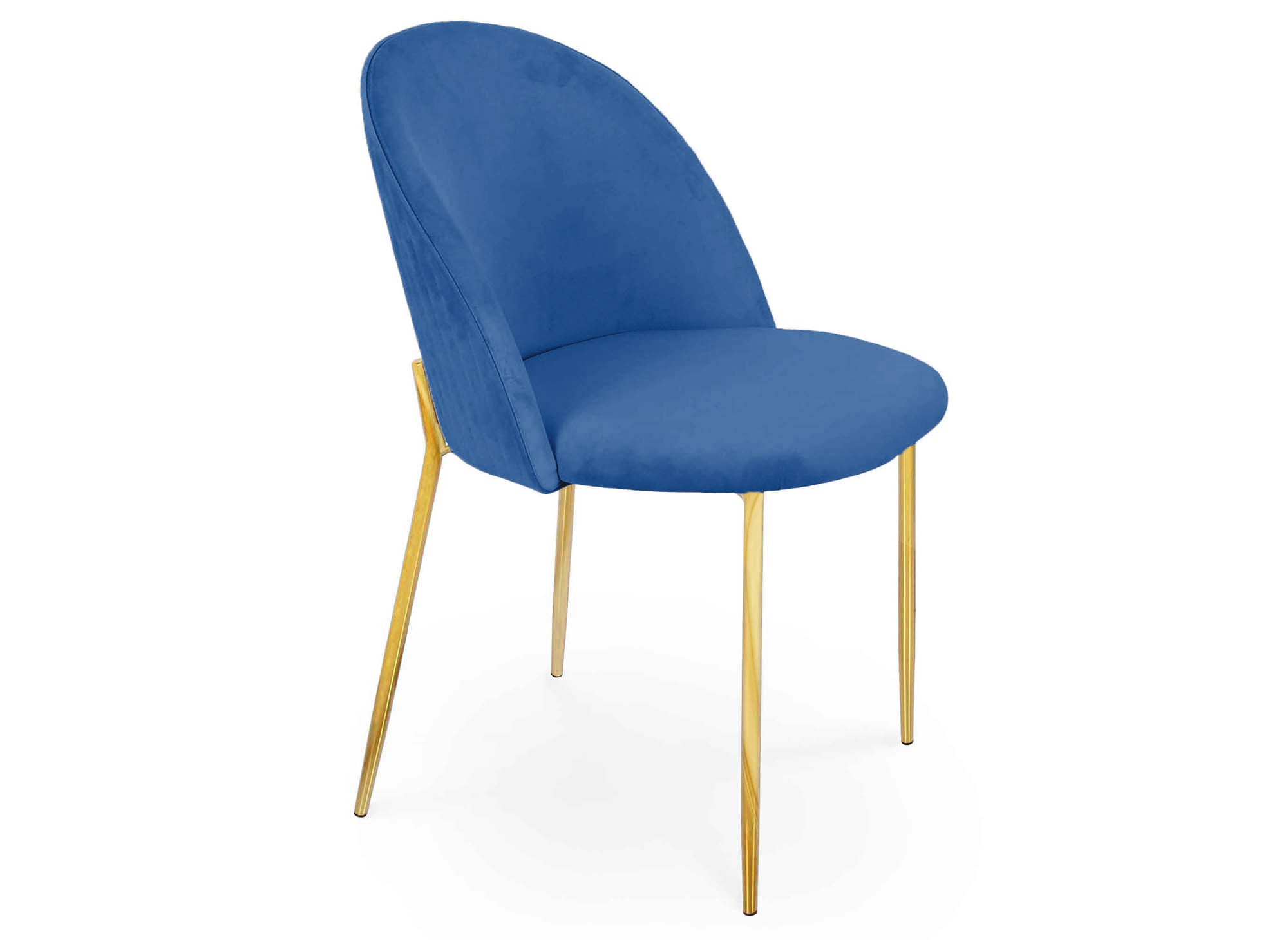 Lot de 2 chaises design en velours bleu ARABEL