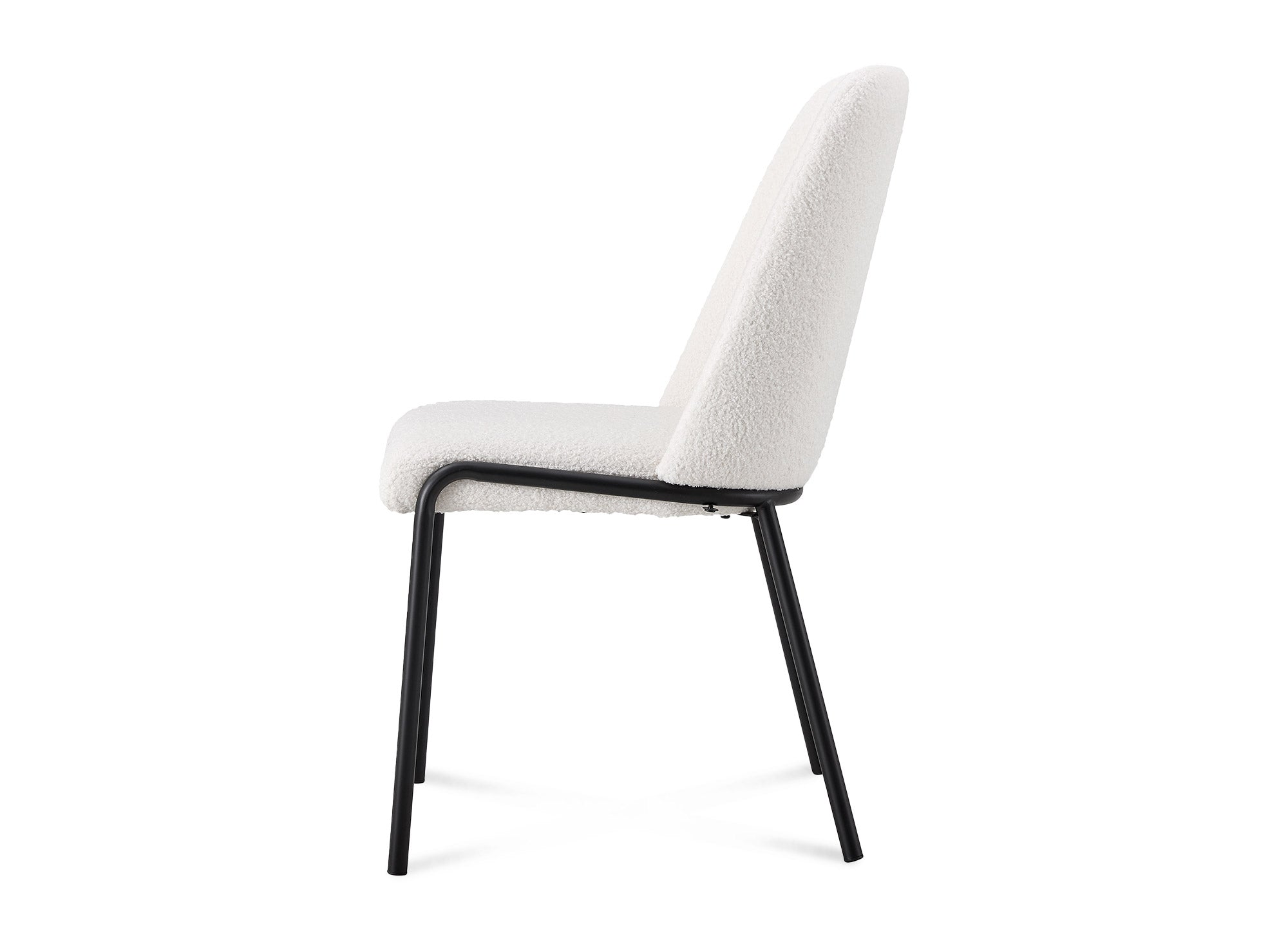 Lot de 2 chaises effet peau de mouton blanc APRIL