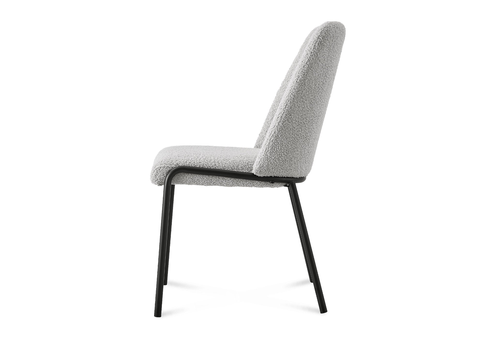 Lot de 2 chaises effet peau de mouton gris APRIL