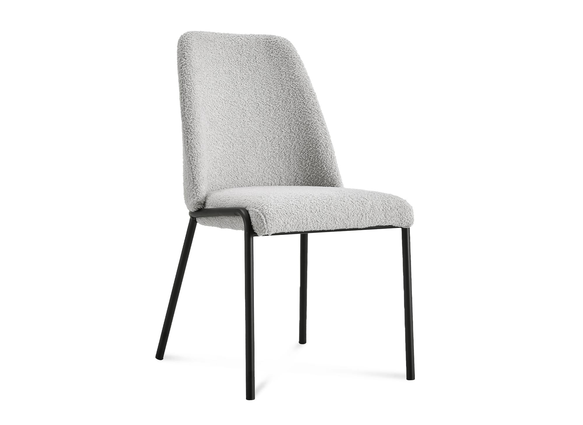 Lot de 2 chaises effet peau de mouton gris APRIL