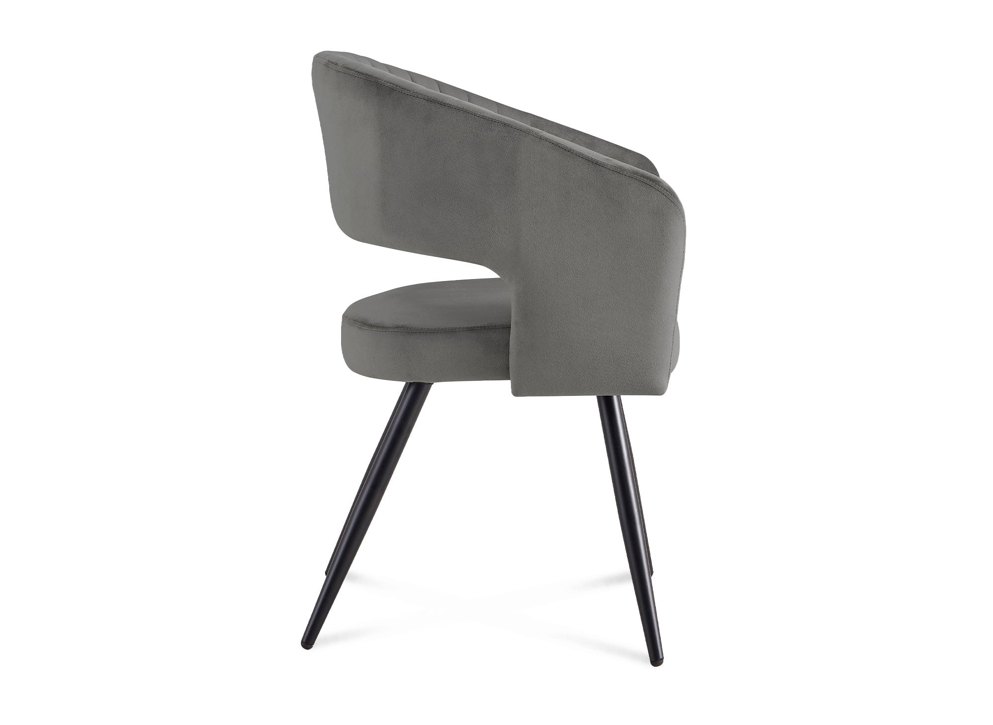 Lot de 2 chaises design en velours gris GLORIA