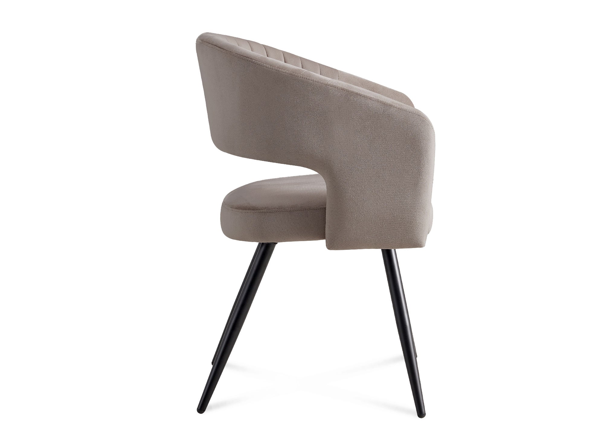 Lot de 2 chaises design en velours beige GLORIA