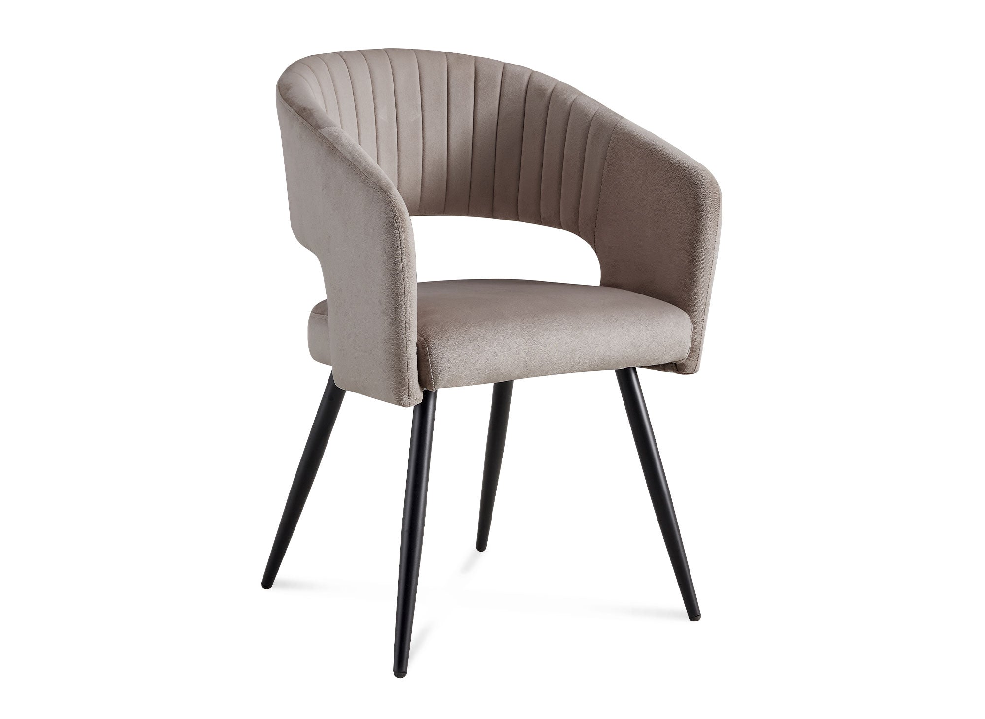 Lot de 2 chaises design en velours beige GLORIA