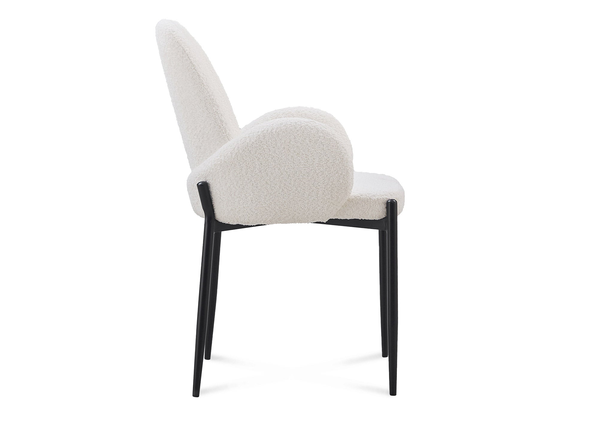 Lot de 2 chaises effet peau de mouton blanc KAMILIA