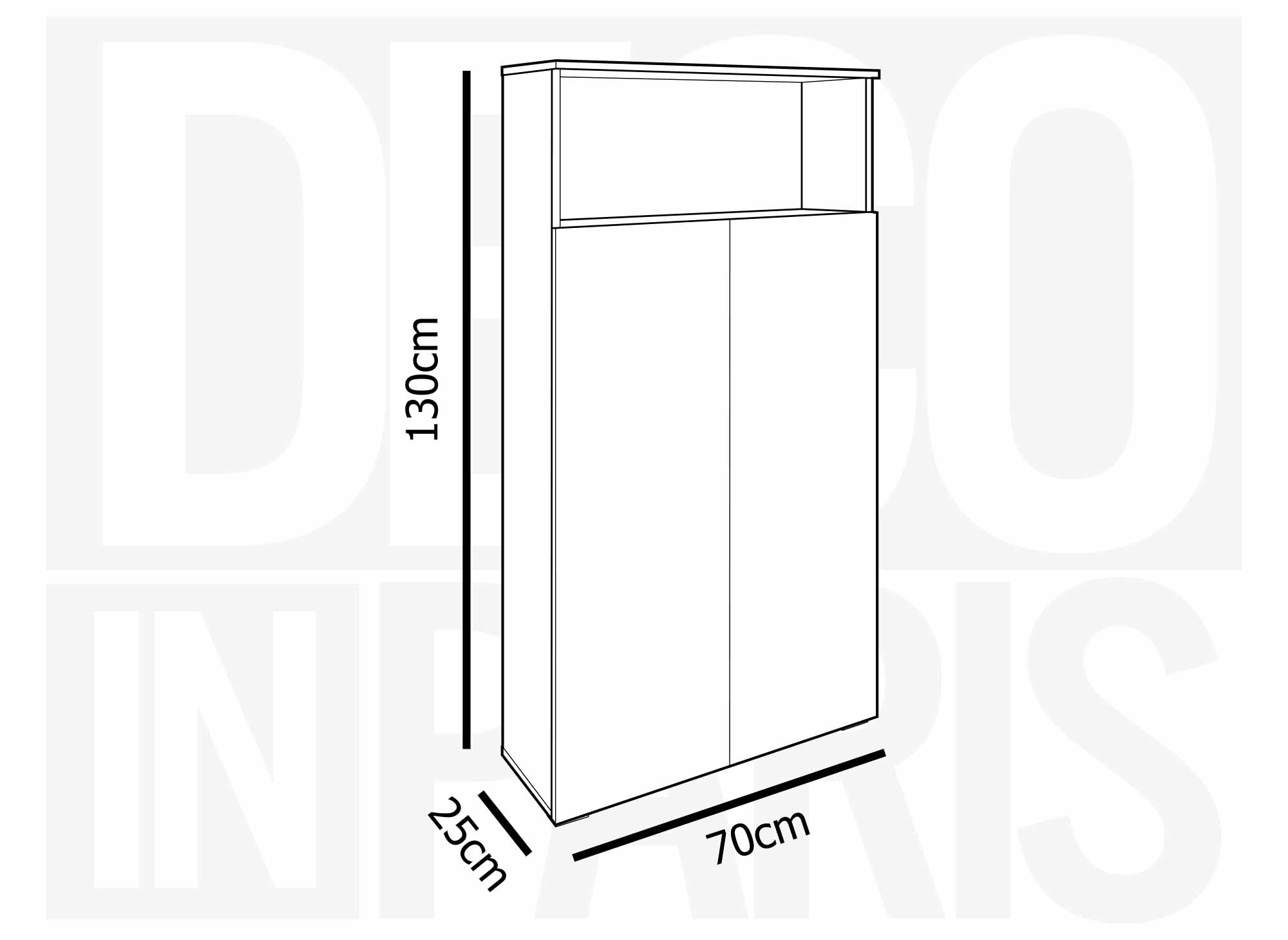 Meuble à chaussures 5 compartiments et 1 niche blanc BAKI