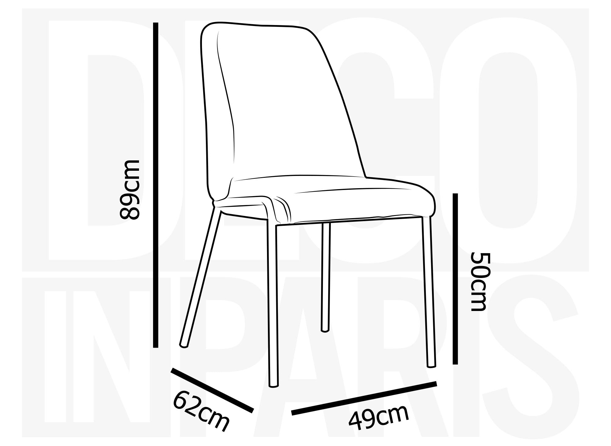 Lot de 2 chaises effet peau de mouton blanc APRIL