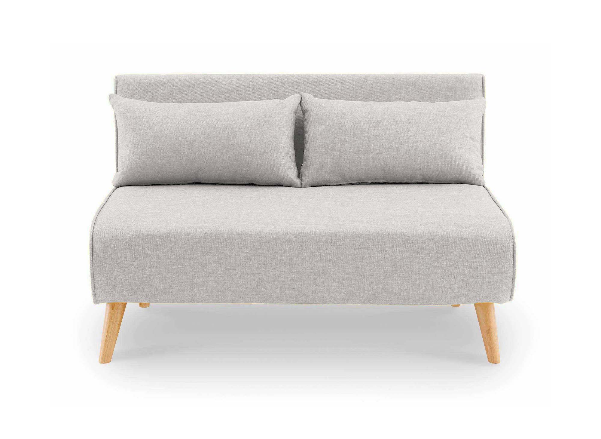 Banquette convertible 2 places en tissu beige TONKA