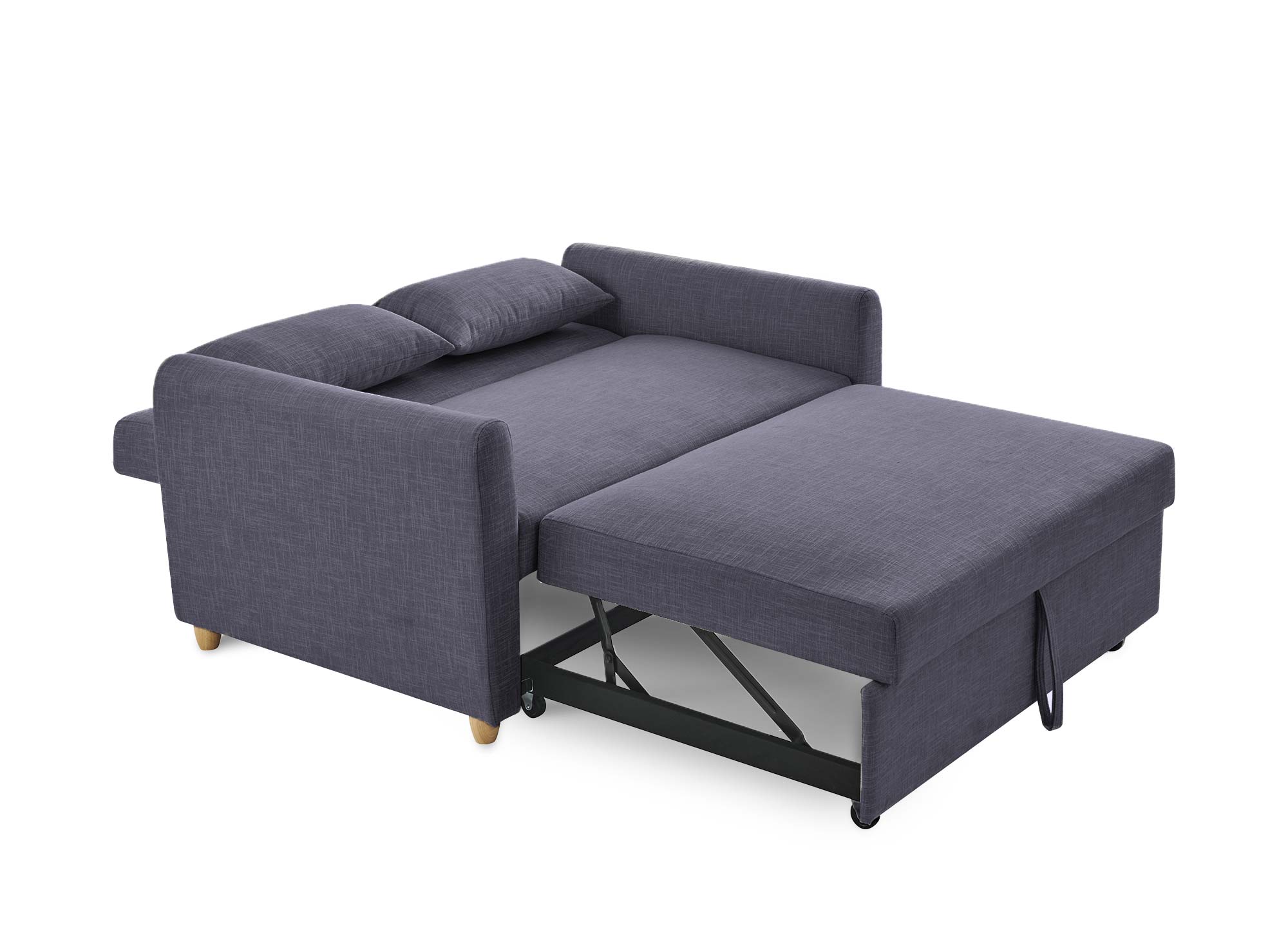 Canapé convertible scandinave en tissu gris foncé KALAYA