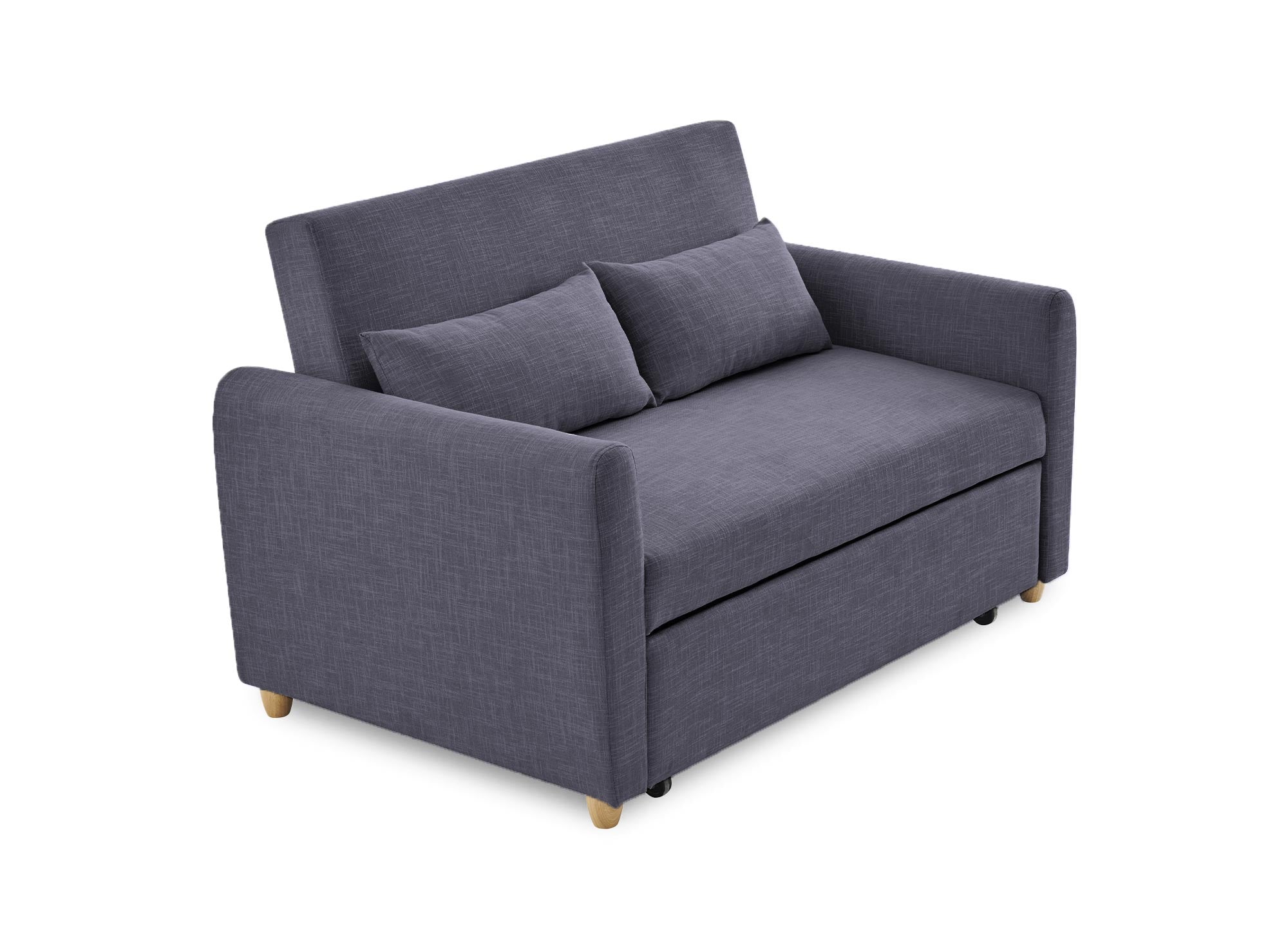 Canapé convertible scandinave en tissu gris foncé KALAYA