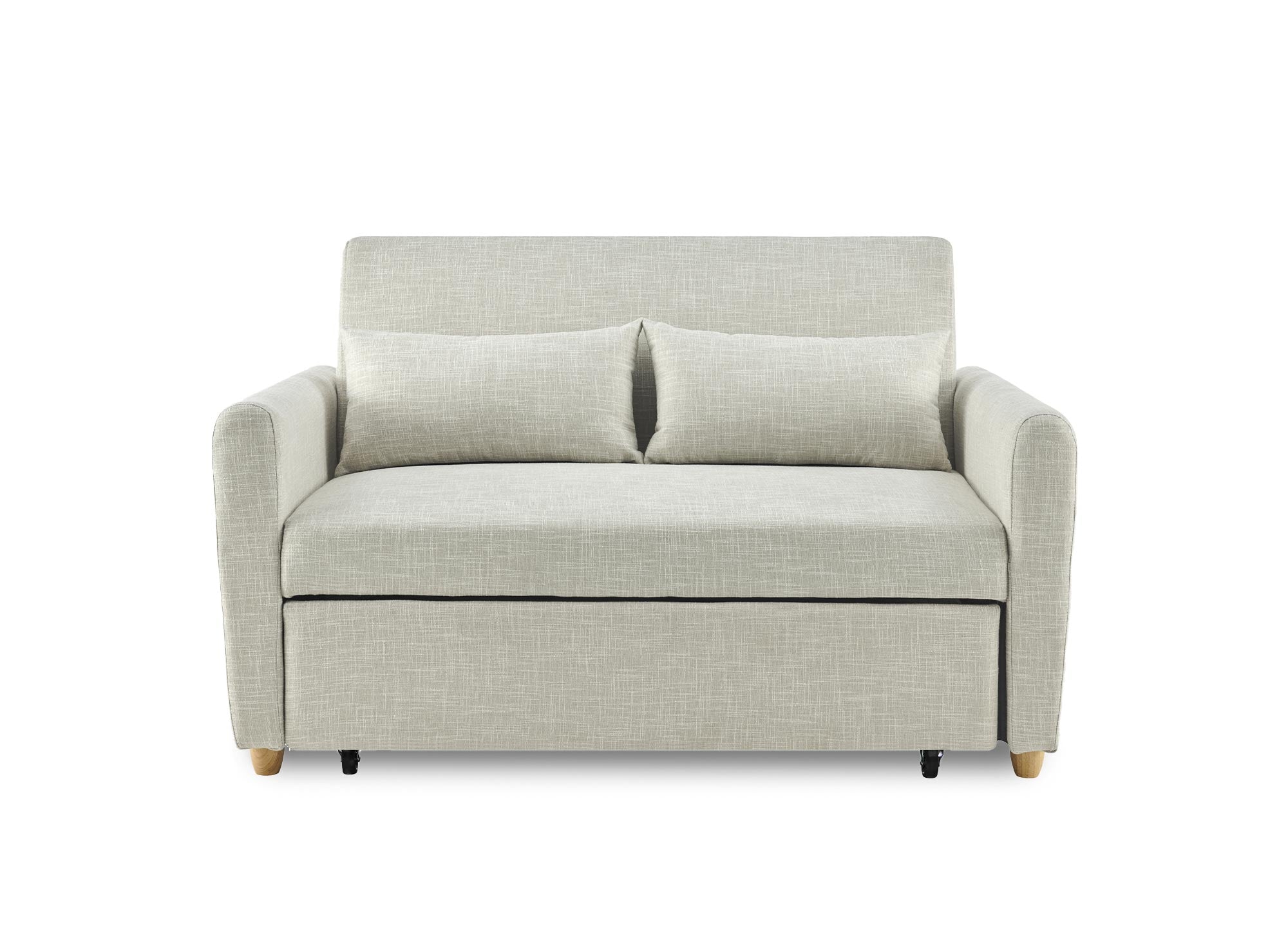 Canapé convertible scandinave en tissu beige KALAYA