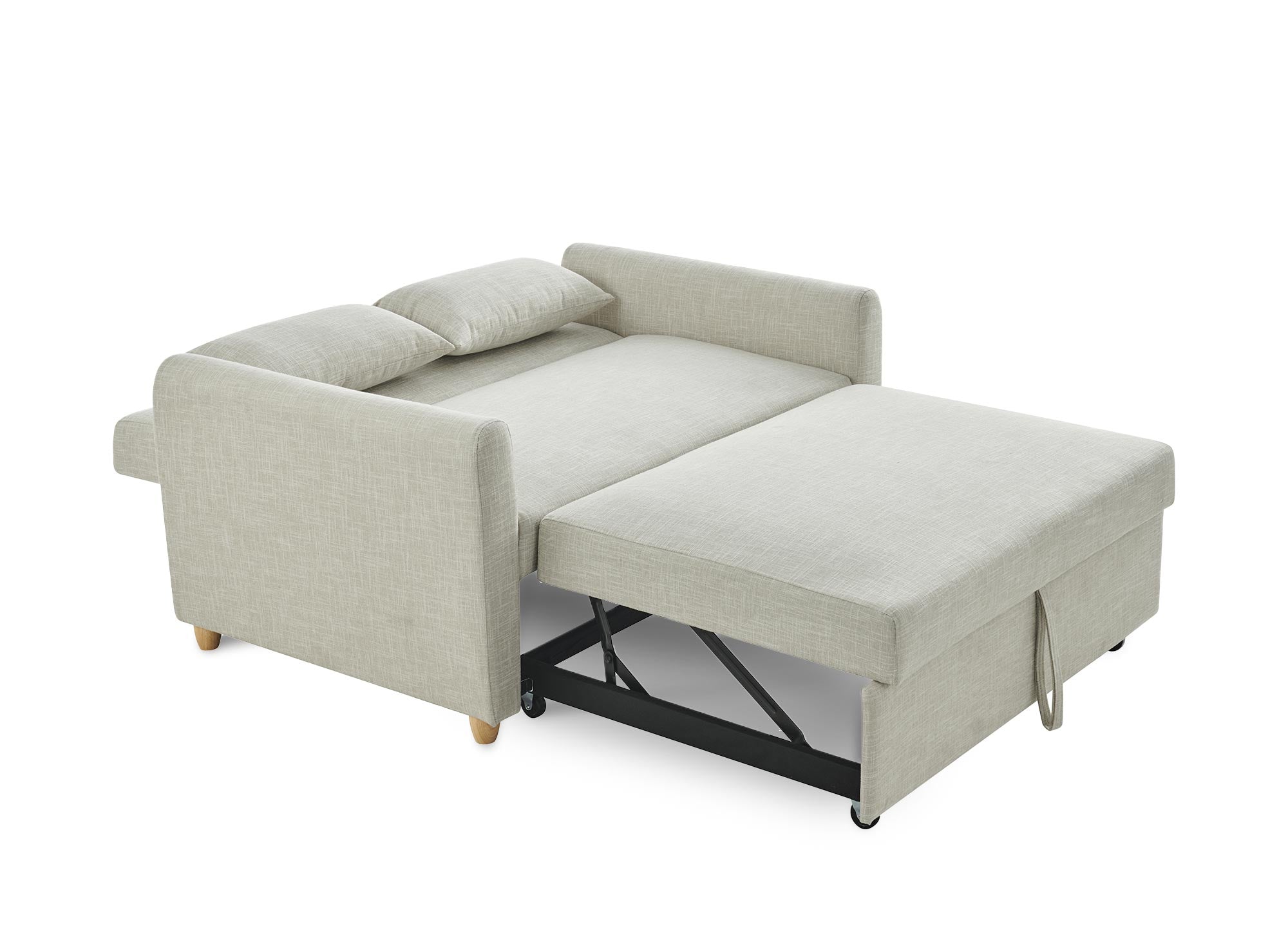 Canapé convertible scandinave en tissu beige KALAYA