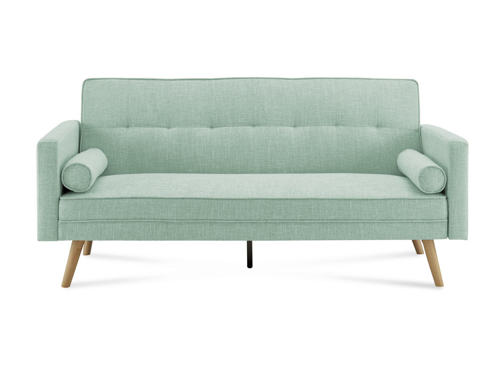 Banquette clic clac en tissu vert d'eau TANIA