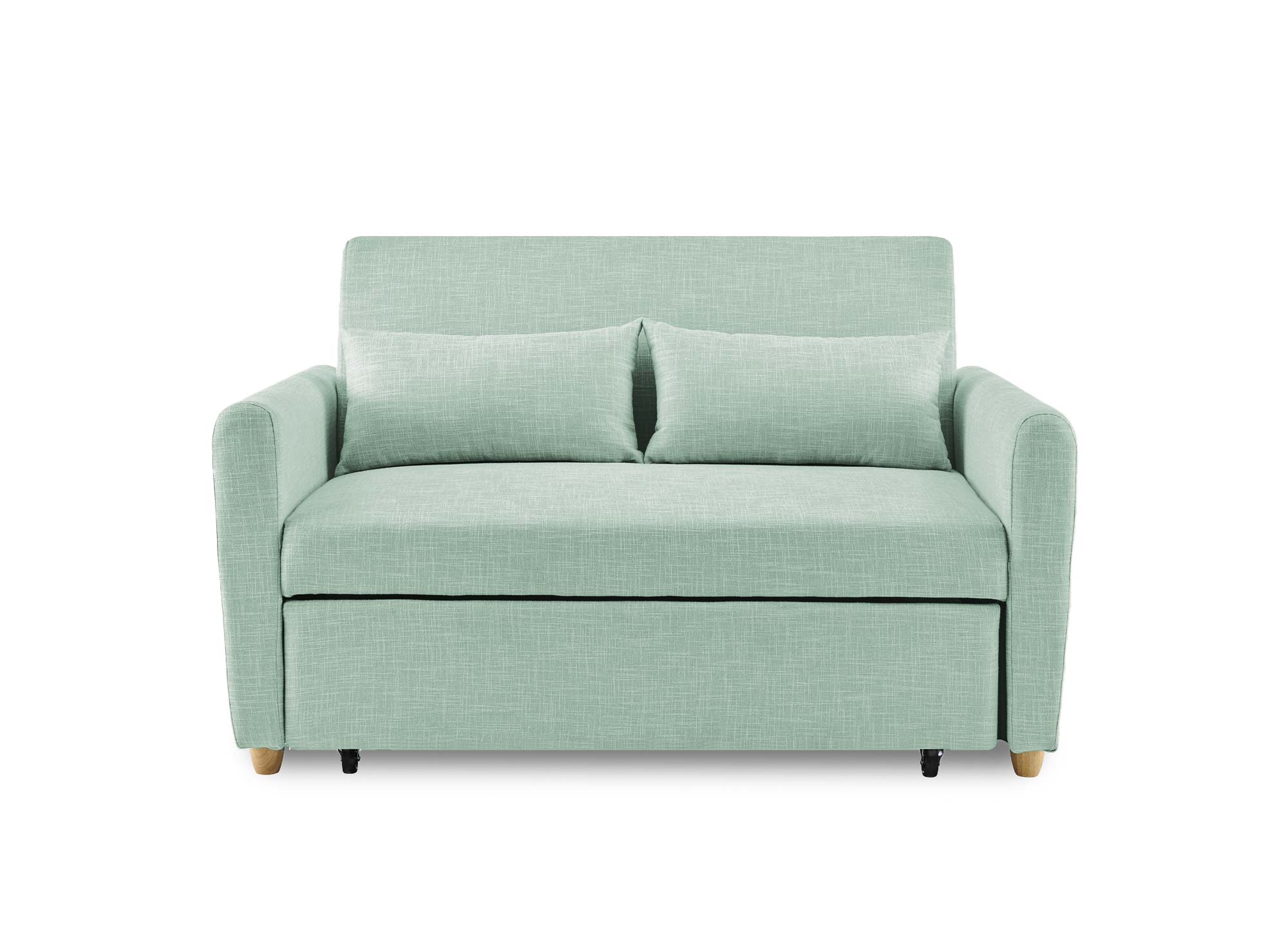 Divano trasformabile scandinavo in tessuto verde acqua KALAYA