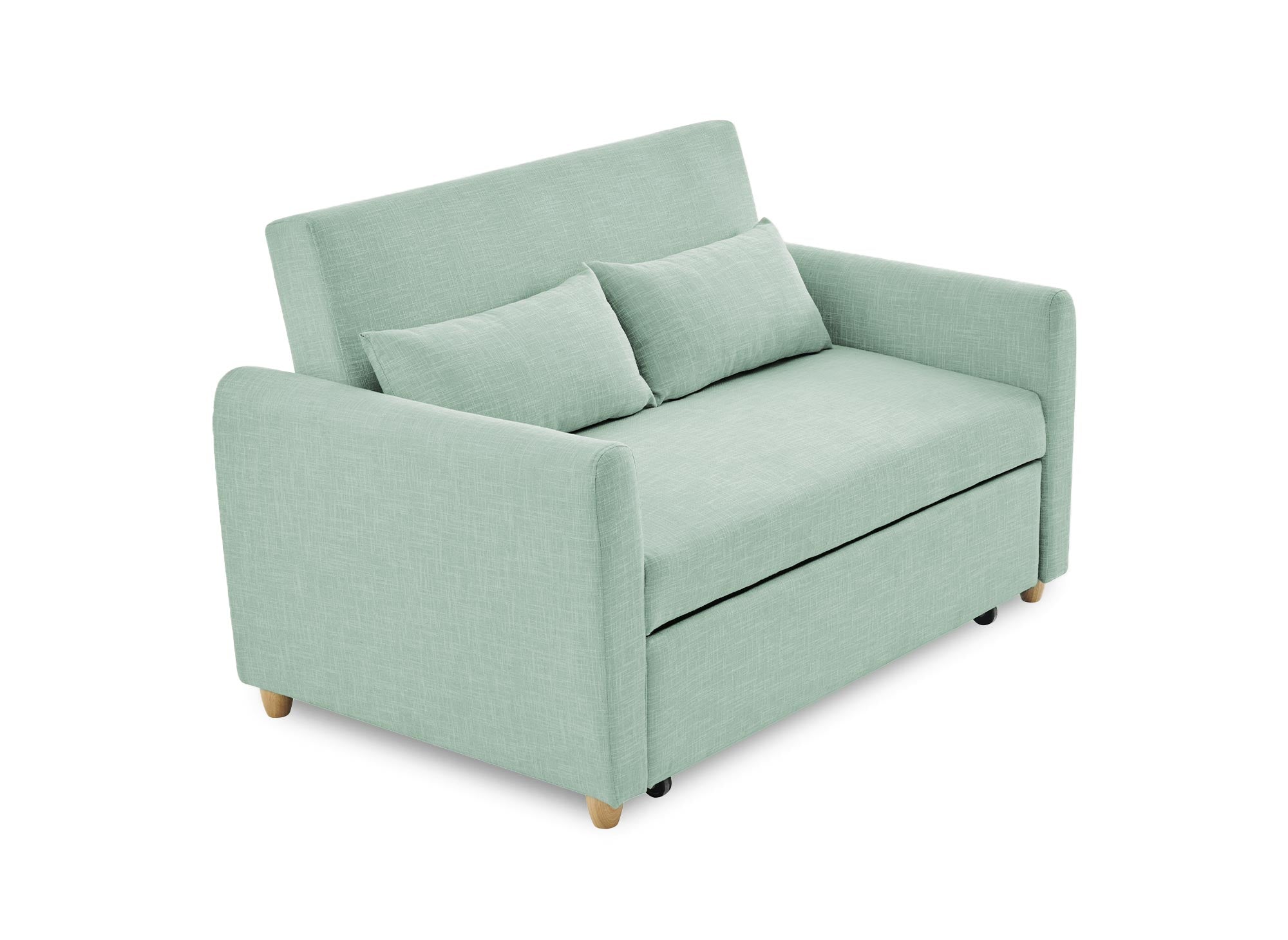 Divano trasformabile scandinavo in tessuto verde acqua KALAYA