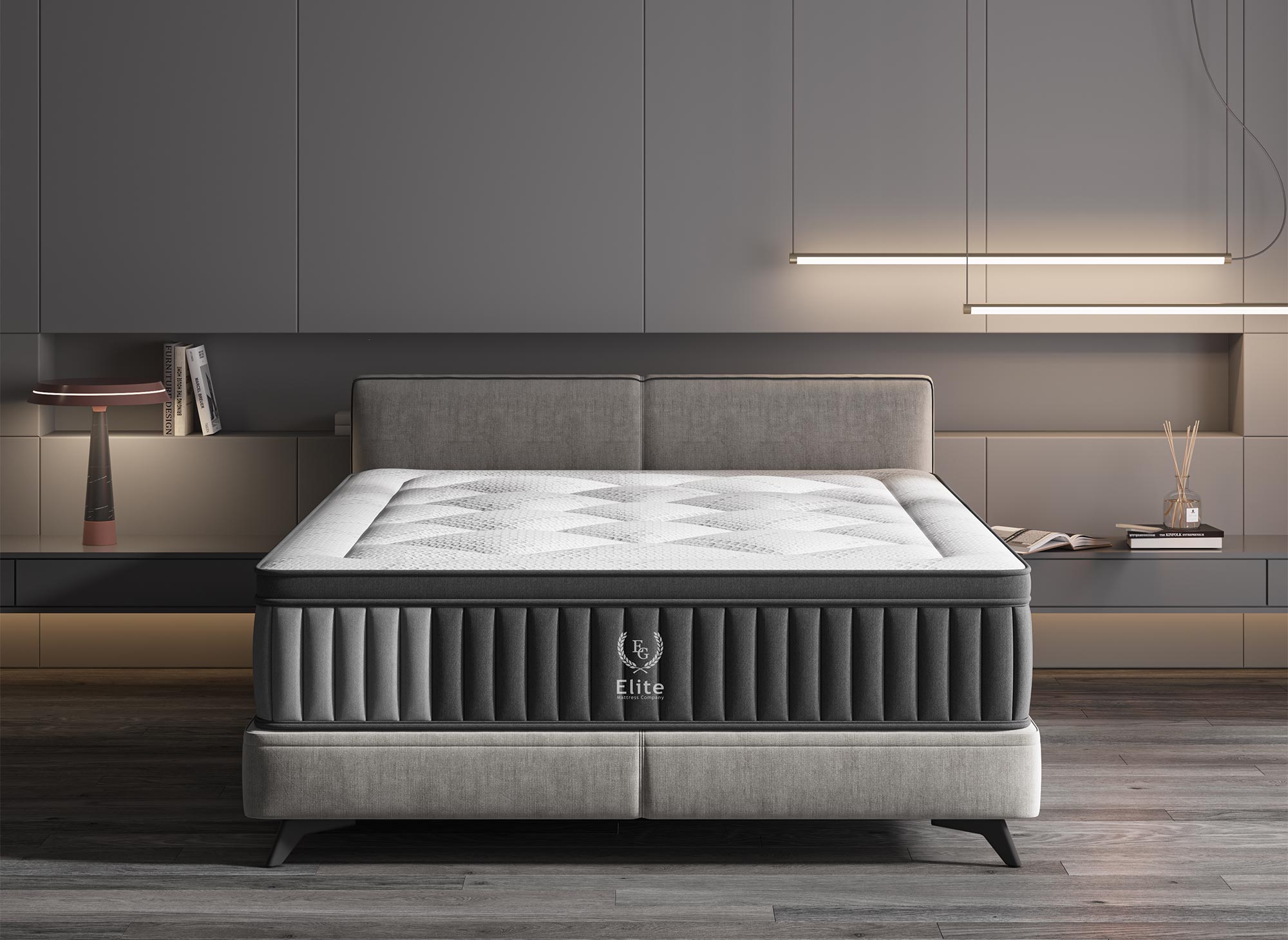 Matelas hybride ressorts ensachés 160 x 200 cm épaisseur 30 cm ASTRO