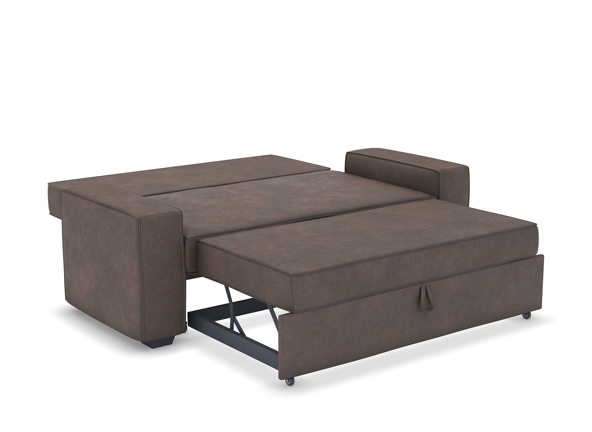 Canapé 3 places convertible marron JAMES