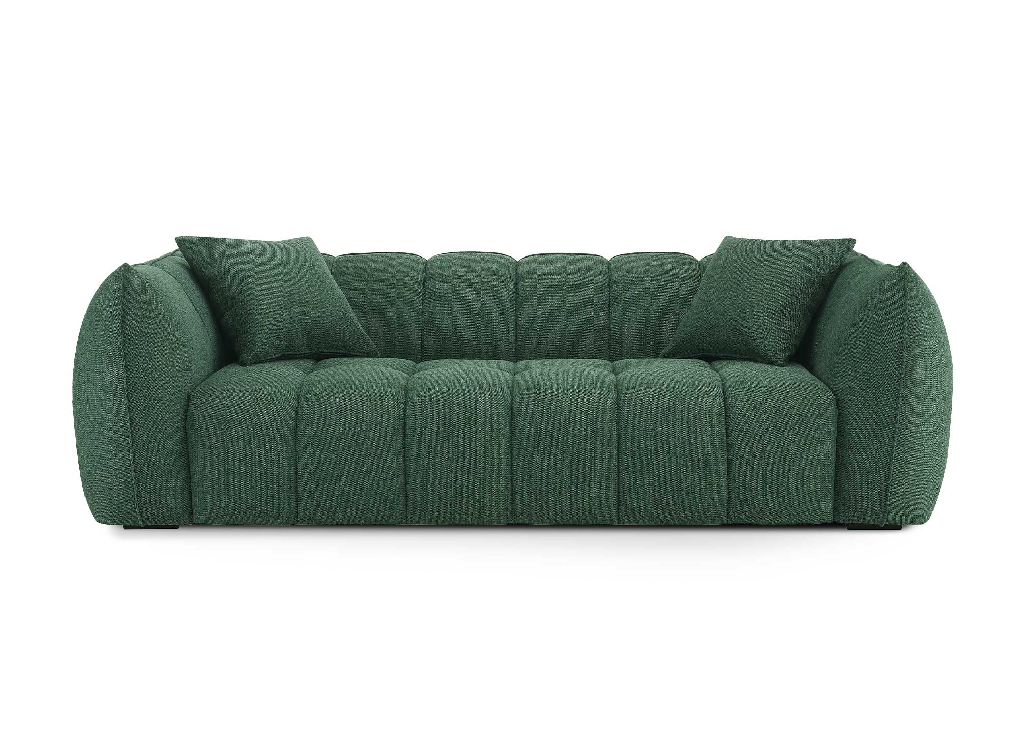 Canapé 3 places en tissu vert ALISSA