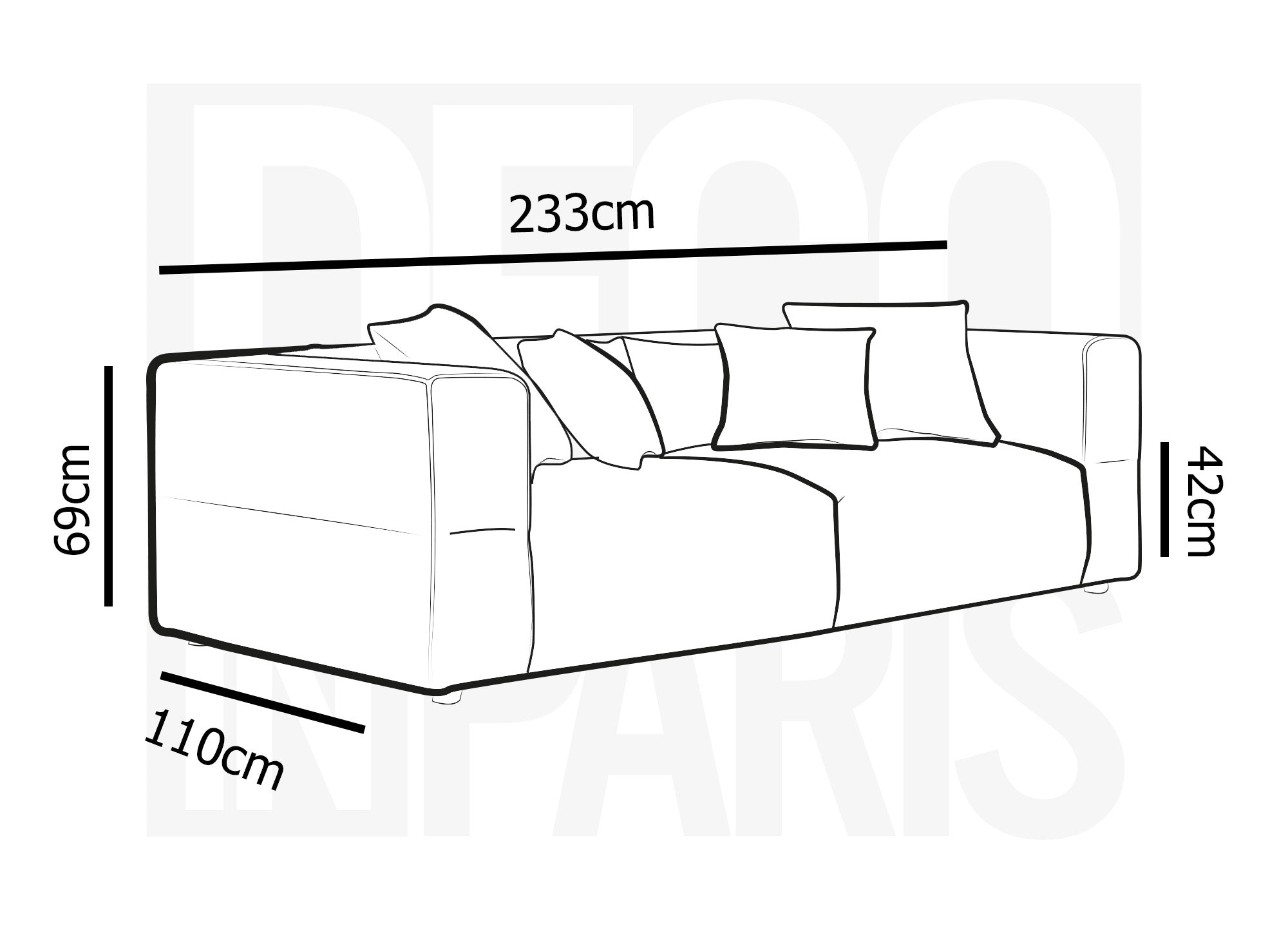 Canapé 3 places effet peau de mouton beige EVELYNE