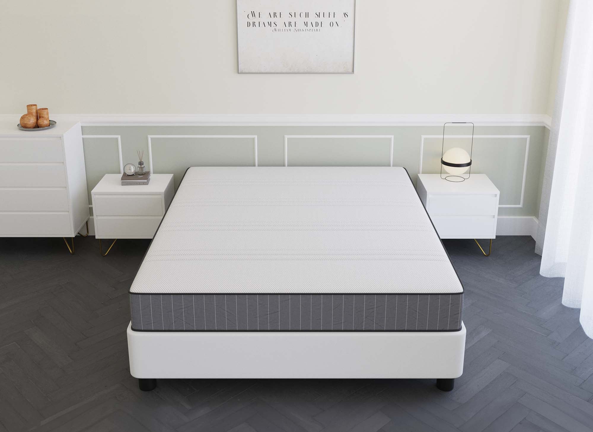 Matelas mousse 140 x 190 cm épaisseur 20 cm AWAN