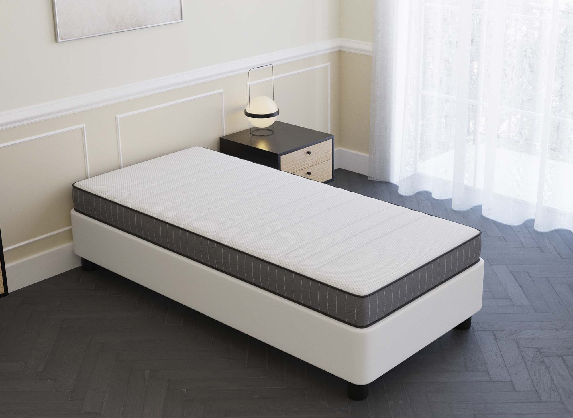 Matelas en mousse 90 x 190 cm épaisseur 15 cm WOLK