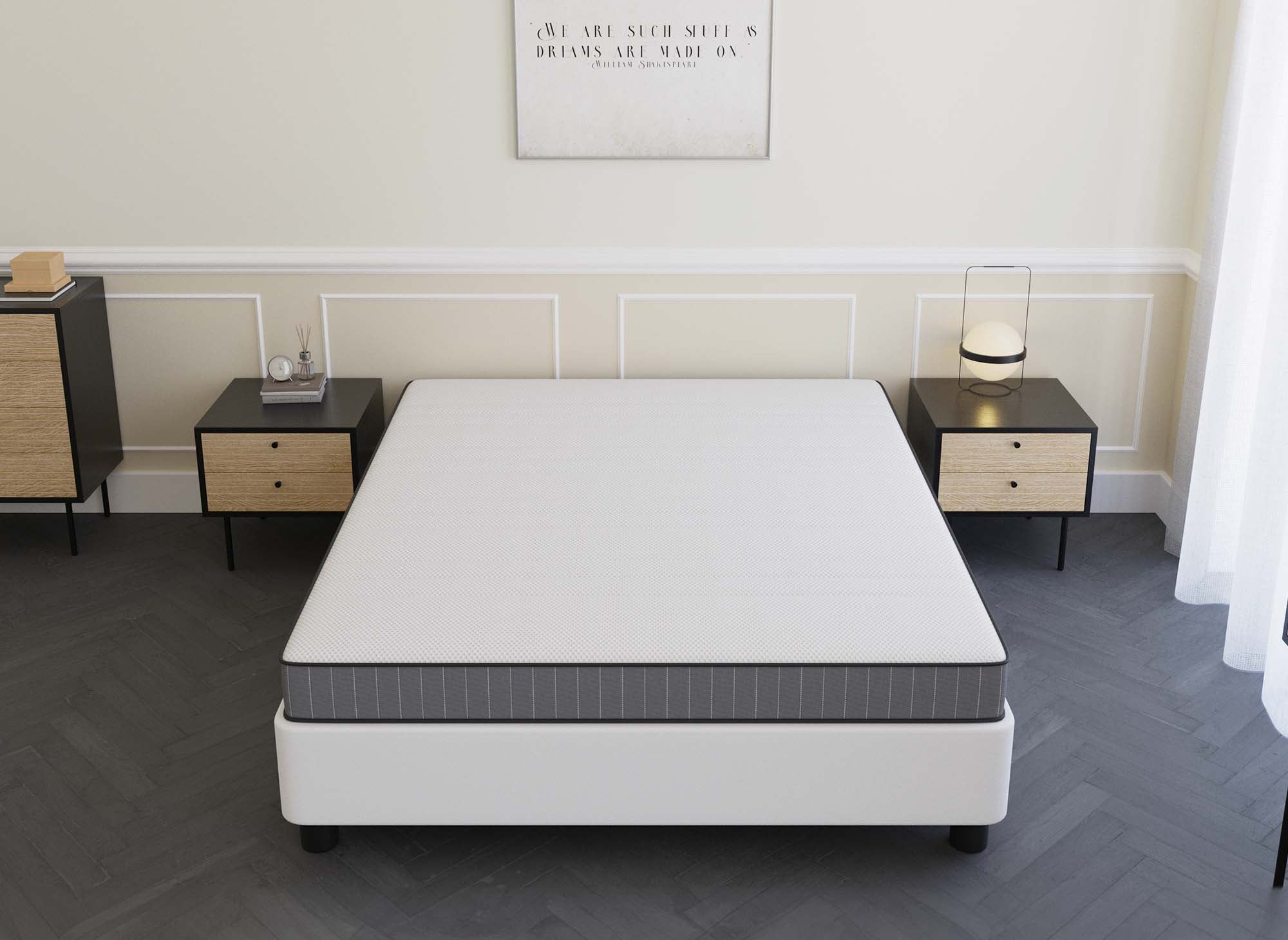 Matelas en mousse 140 x 190 cm épaisseur 15 cm WOLK