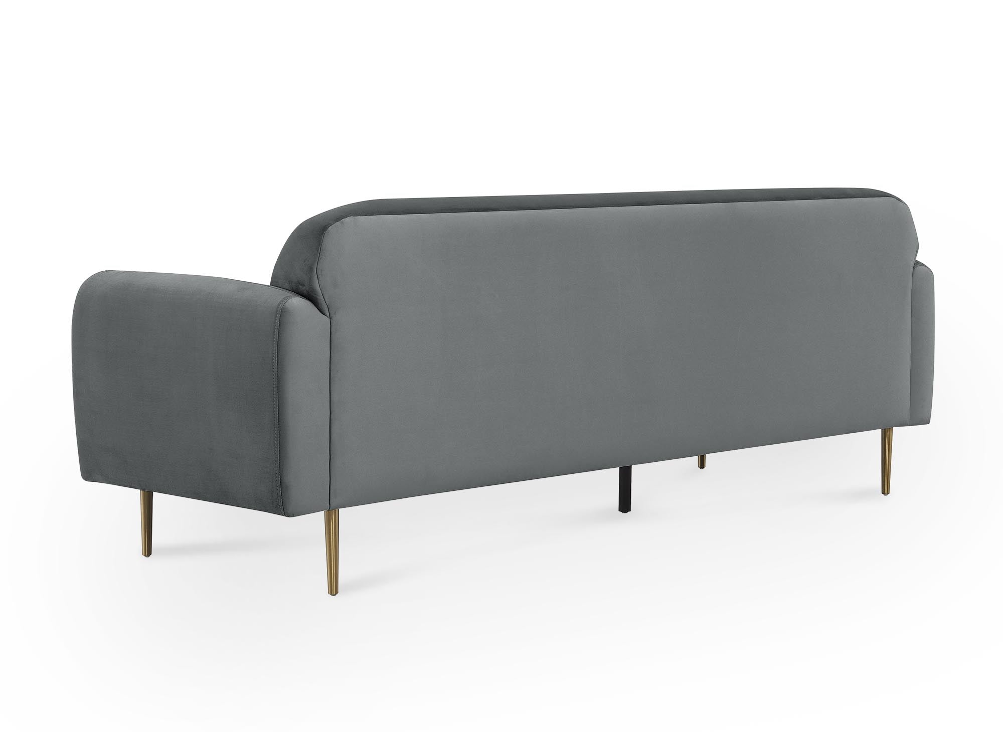 Canapé 3 places en velours gris MARILYNE