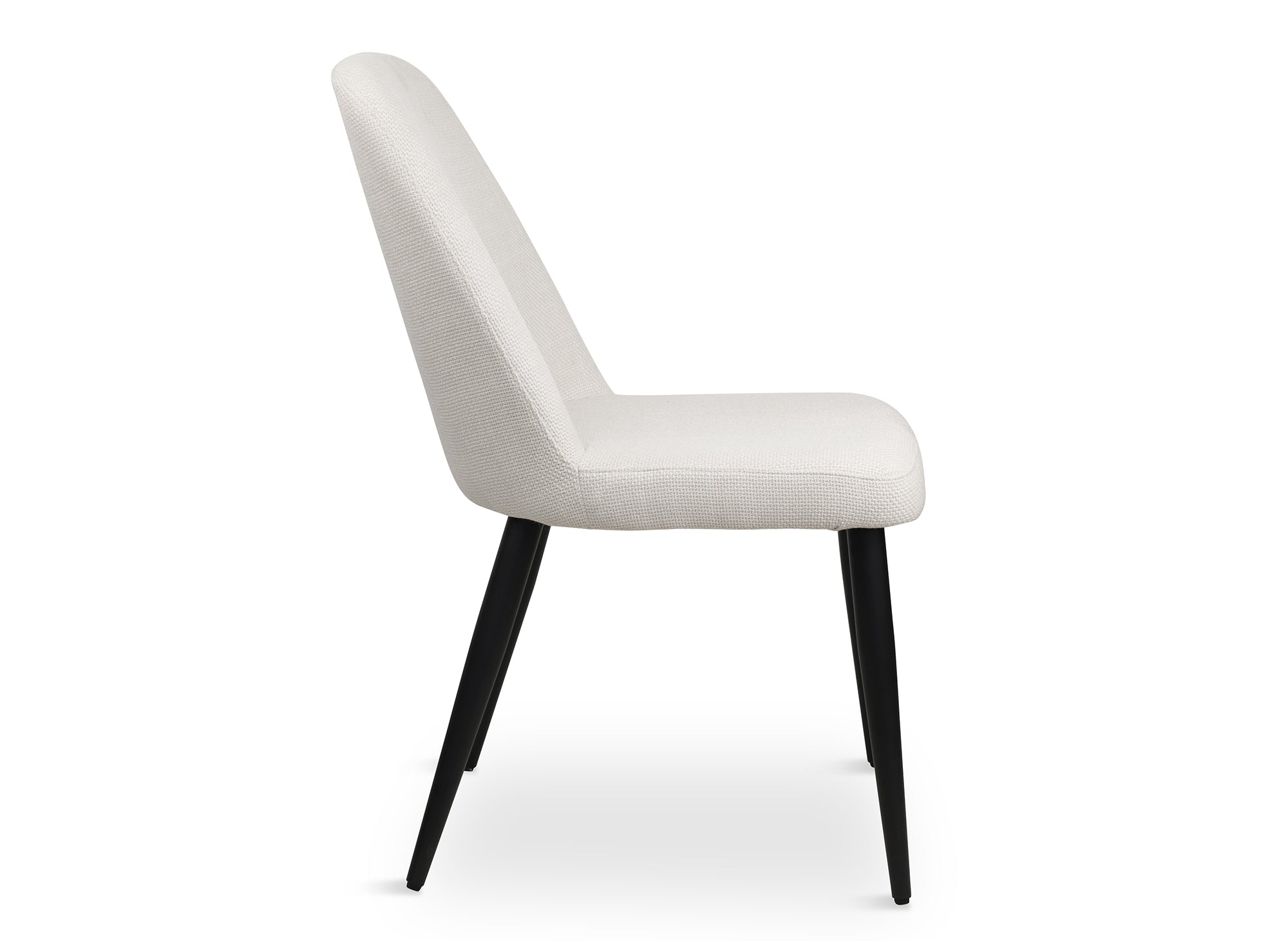 Lot de 2 chaises de repas en tissu lin beige KINSEY