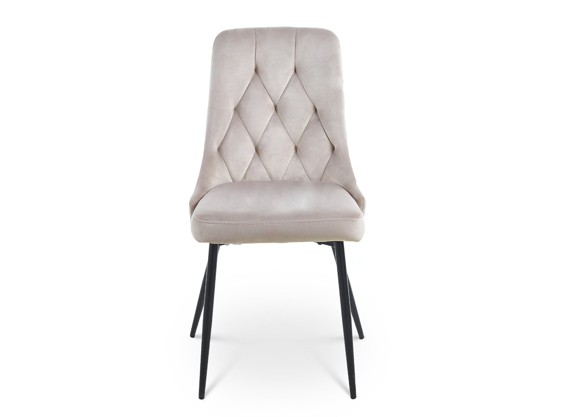 Lot de 4 chaises design en velours beige OLVEA