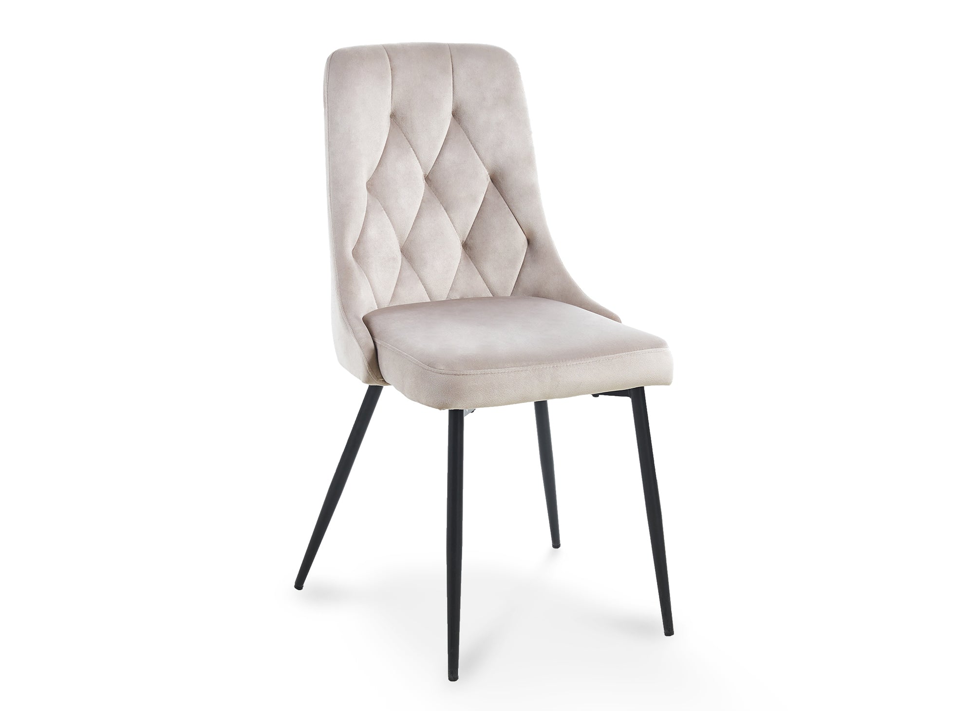 Lot de 4 chaises design en velours beige OLVEA