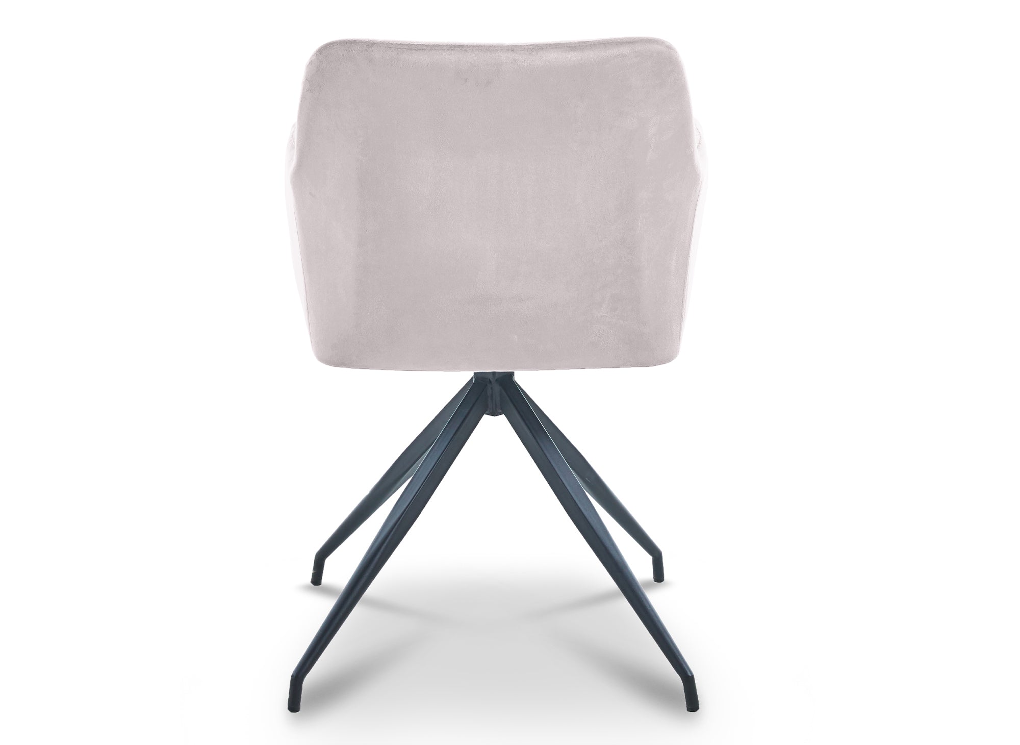 Lot de 2 chaises en velours beige pieds en métal noir RATUS